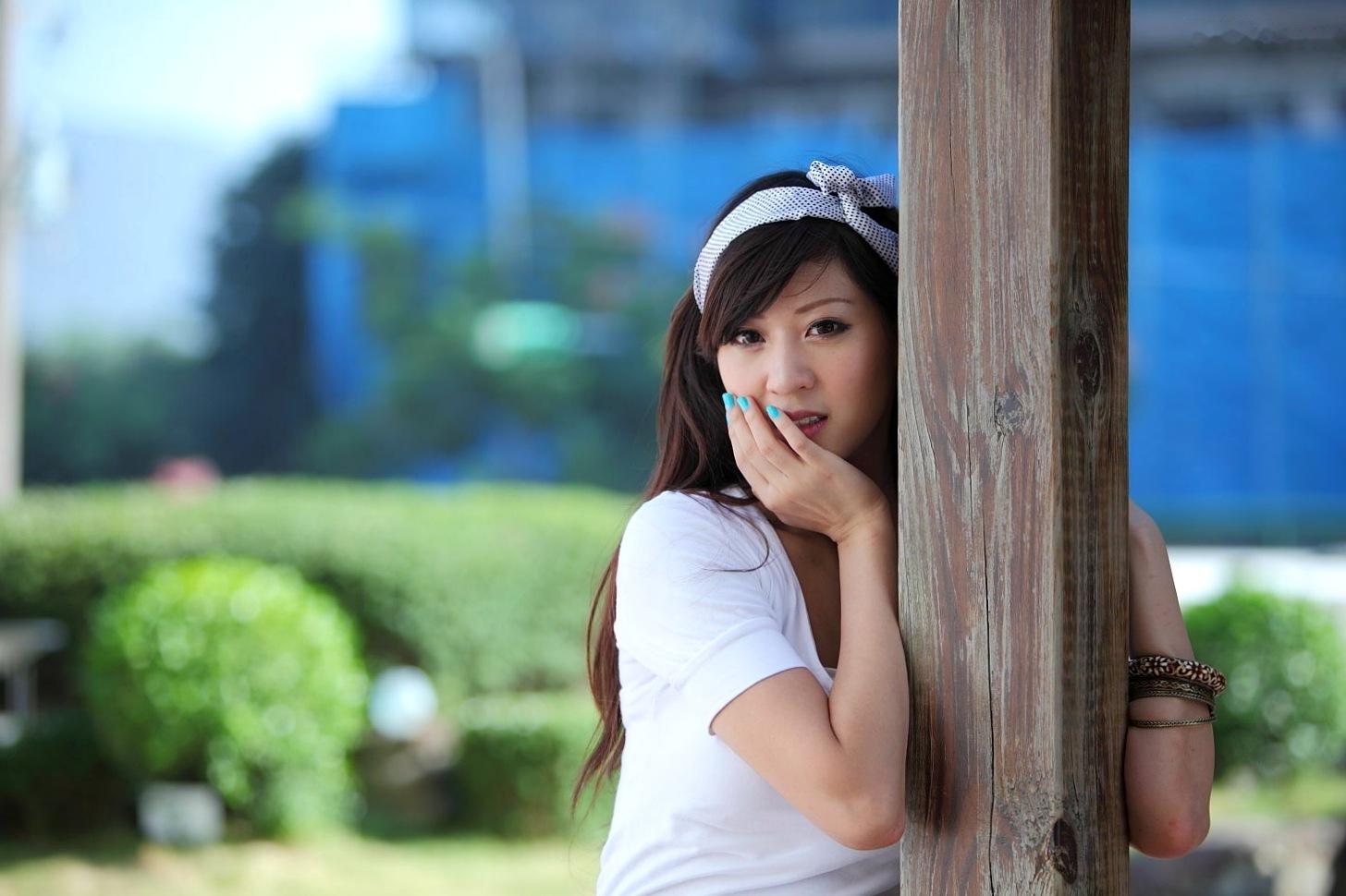 Gallery - 台湾正妹陈韦蓉/韩雨洁户外清新写真：绿荫公园里的治愈系微笑与甜美风情（98P）台湾清新户外治愈系白嫩 女神私房照_秀色女神 - image 25