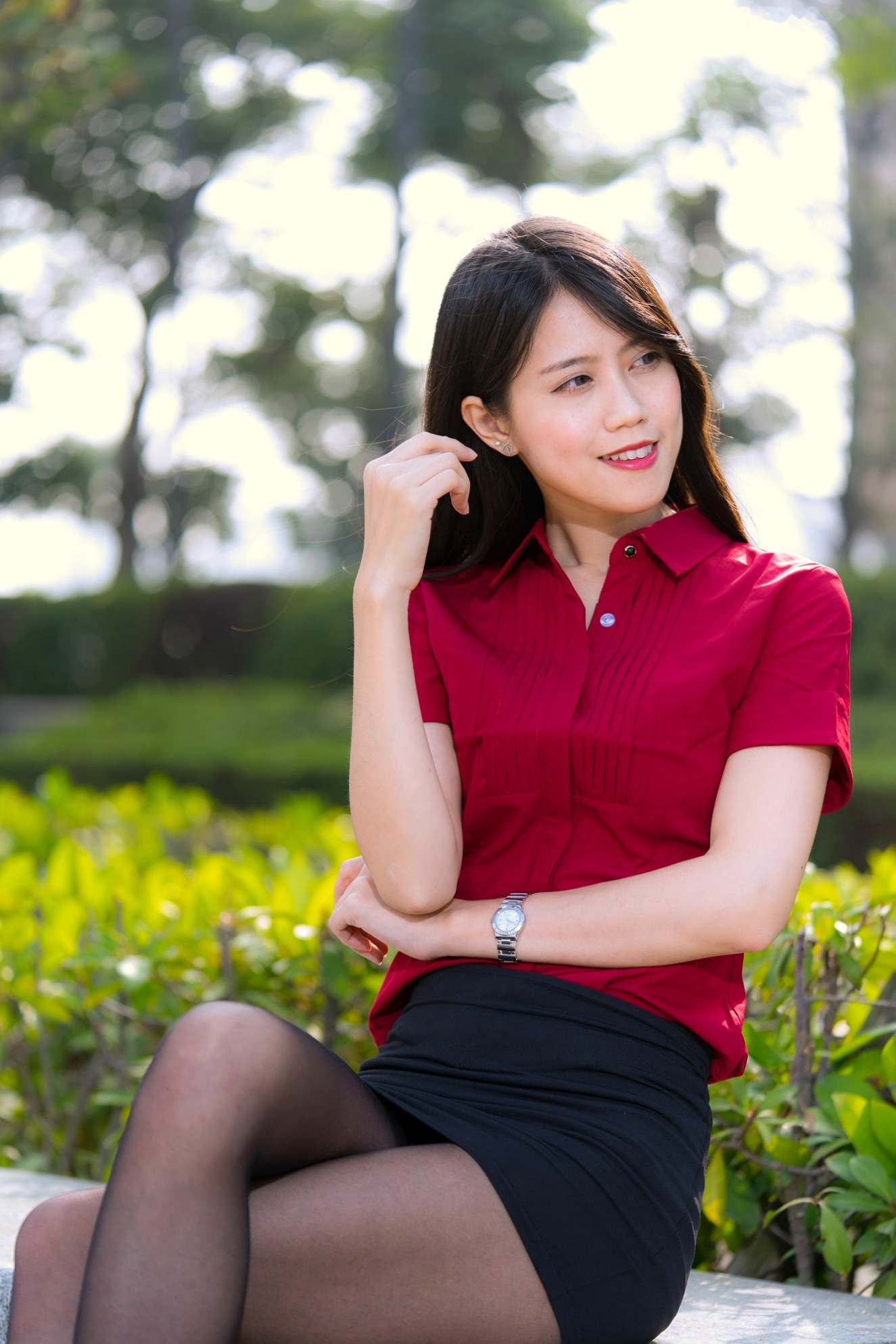 Gallery - 台湾正妹Candy宝儿职场OL风写真：梦时代公园街拍，黑丝美腿展现迷人御姐魅力台湾街拍丝袜气质御女郎 - Royal Lady  女神私房照_秀色女神 - image 10