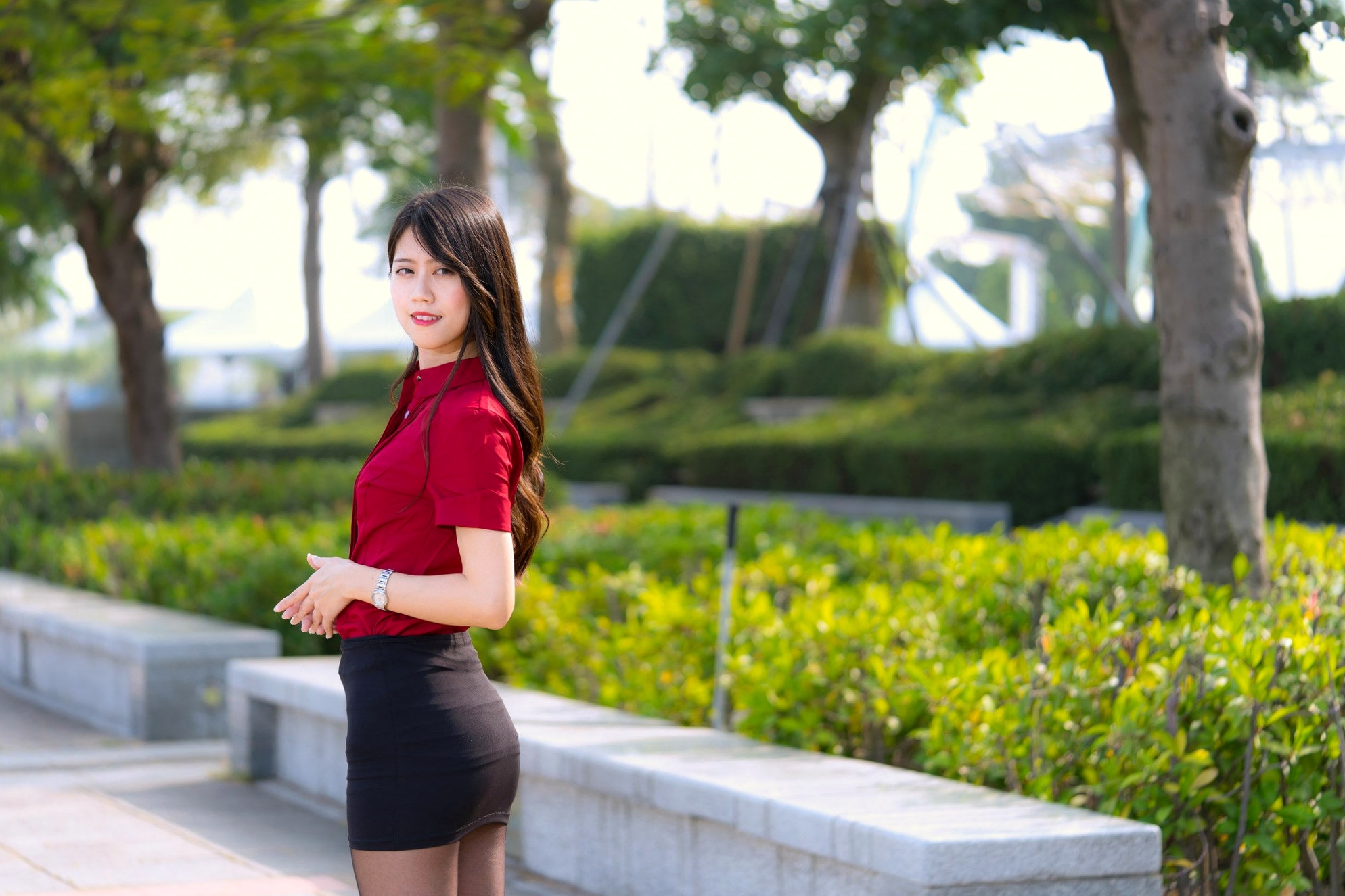 Gallery - 台湾正妹Candy宝儿职场OL风写真：梦时代公园街拍，黑丝美腿展现迷人御姐魅力台湾街拍丝袜气质御女郎 - Royal Lady  女神私房照_秀色女神 - image 13