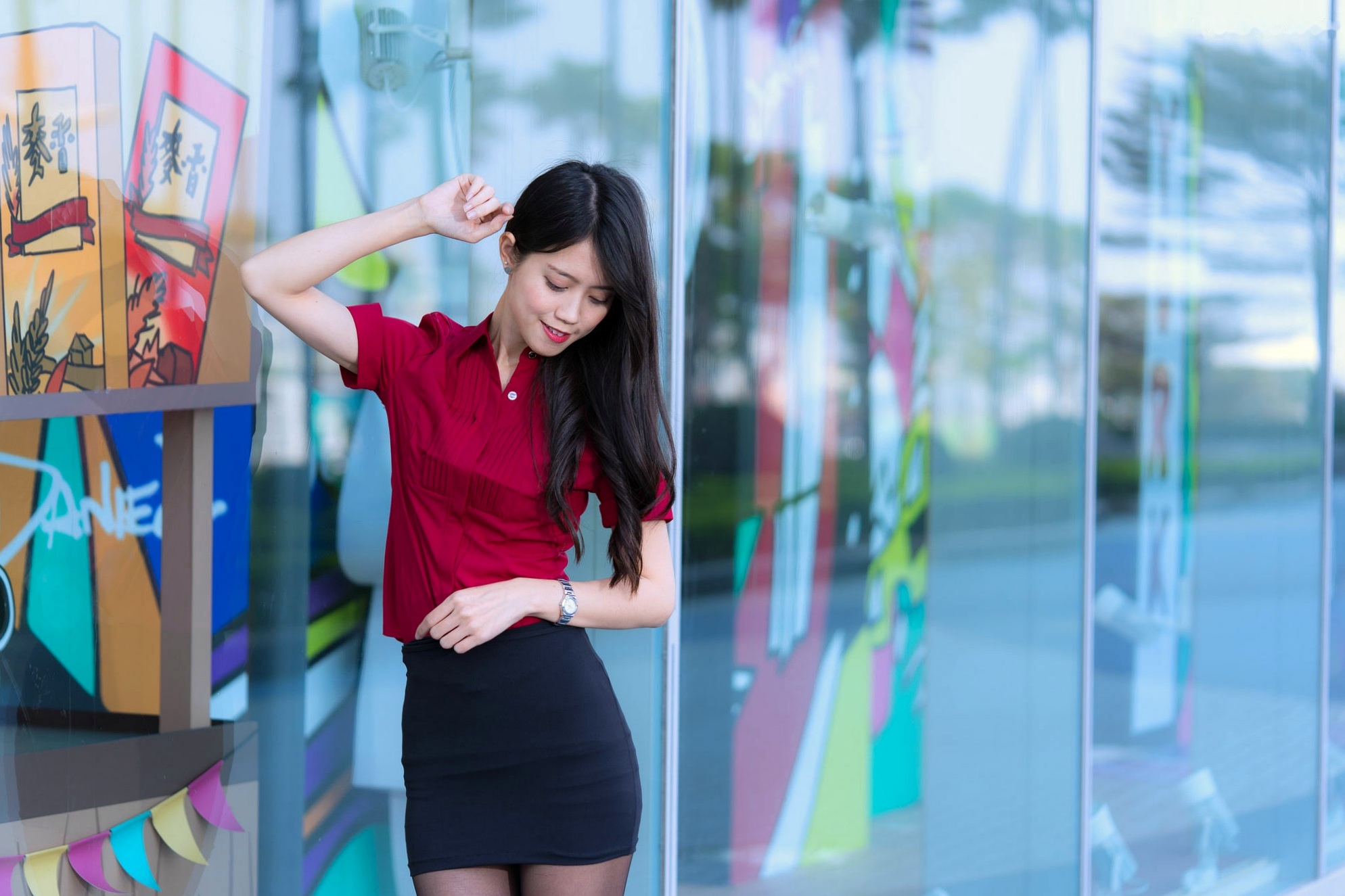 Gallery - 台湾正妹Candy宝儿职场OL风写真：梦时代公园街拍，黑丝美腿展现迷人御姐魅力台湾街拍丝袜气质御女郎 - Royal Lady  女神私房照_秀色女神 - image 51