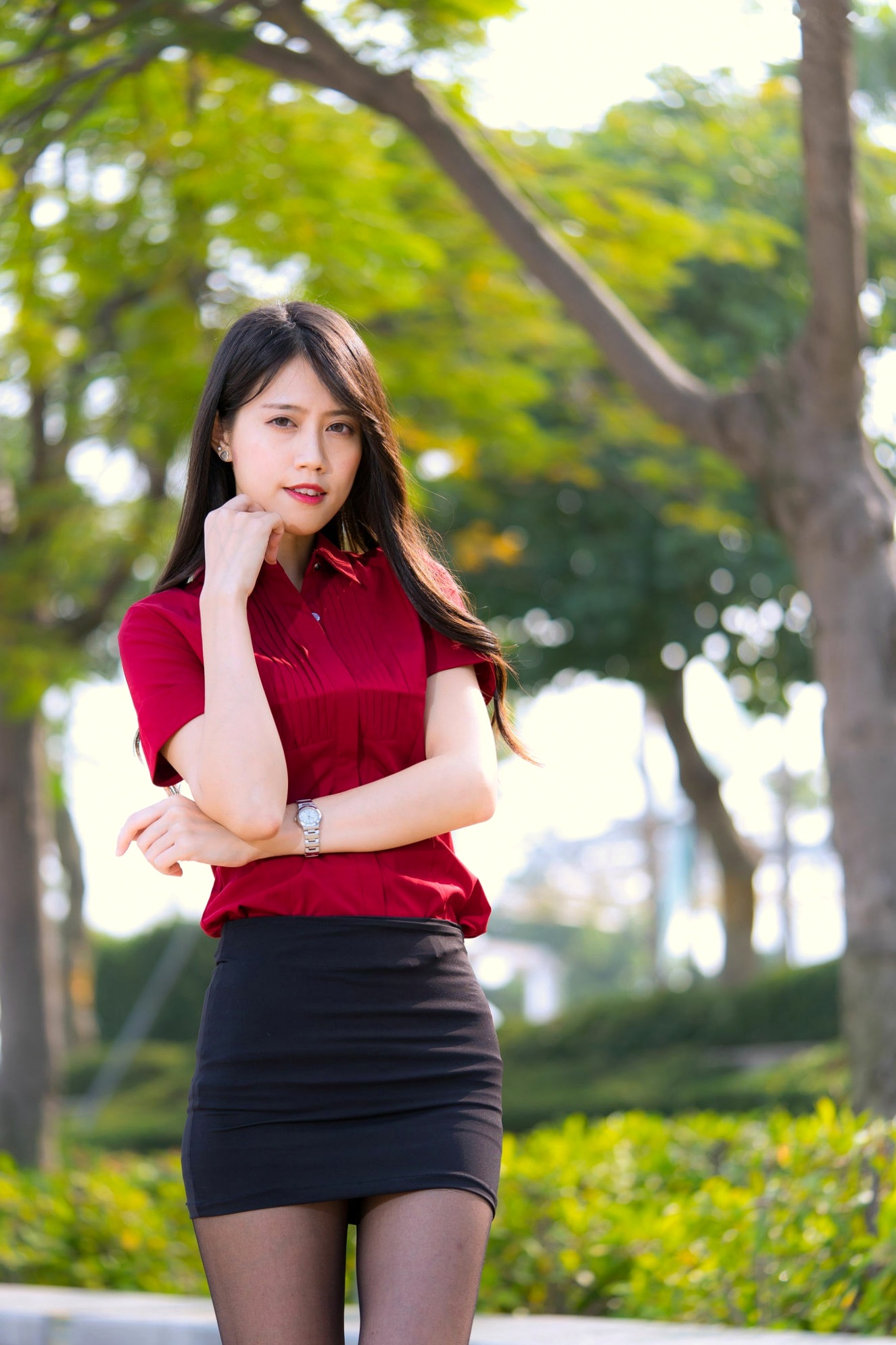 Gallery - 台湾正妹Candy宝儿职场OL风写真：梦时代公园街拍，黑丝美腿展现迷人御姐魅力台湾街拍丝袜气质御女郎 - Royal Lady  女神私房照_秀色女神 - image 60