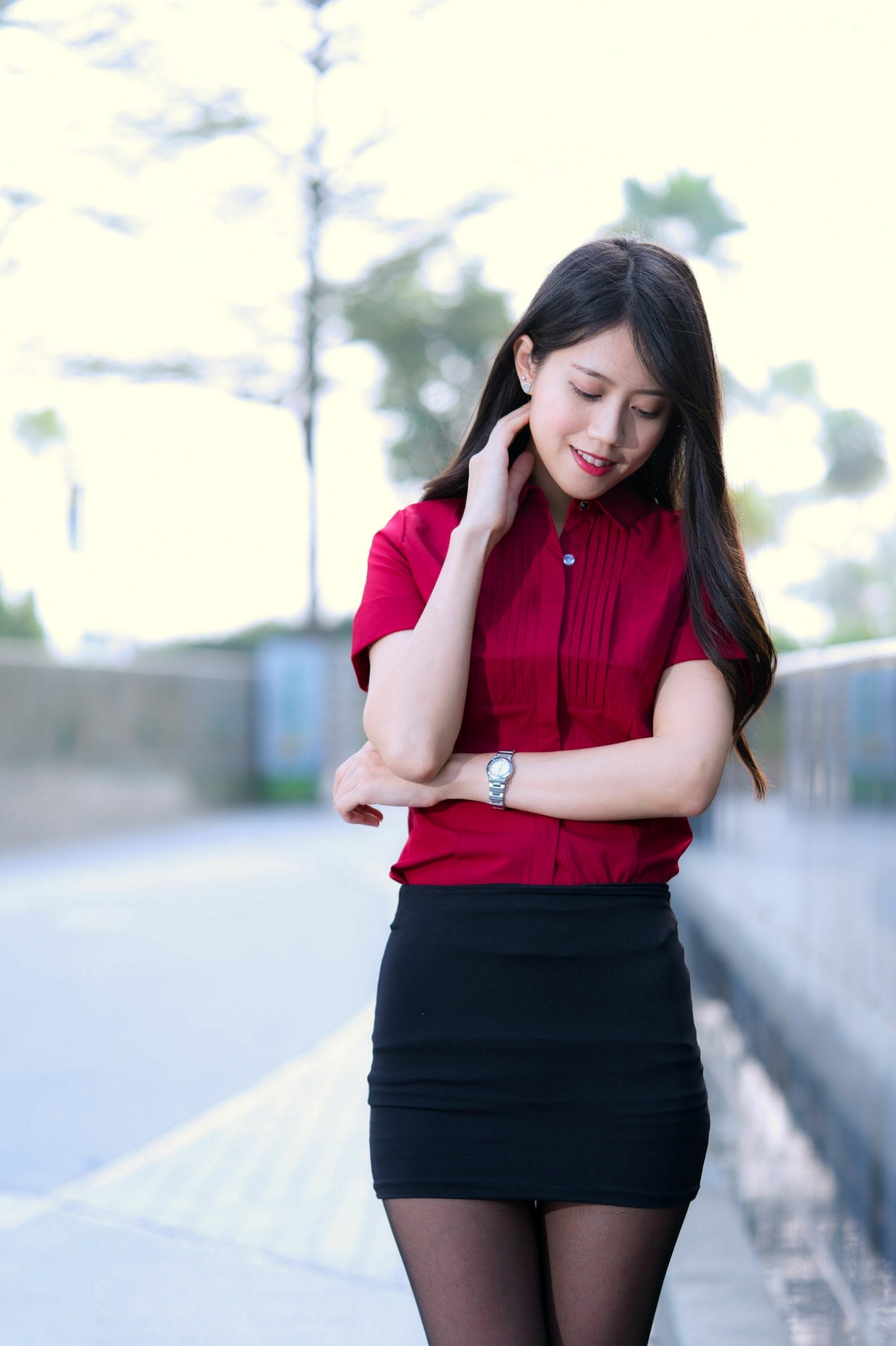 Gallery - 台湾正妹Candy宝儿职场OL风写真：梦时代公园街拍，黑丝美腿展现迷人御姐魅力台湾街拍丝袜气质御女郎 - Royal Lady  女神私房照_秀色女神 - image 80