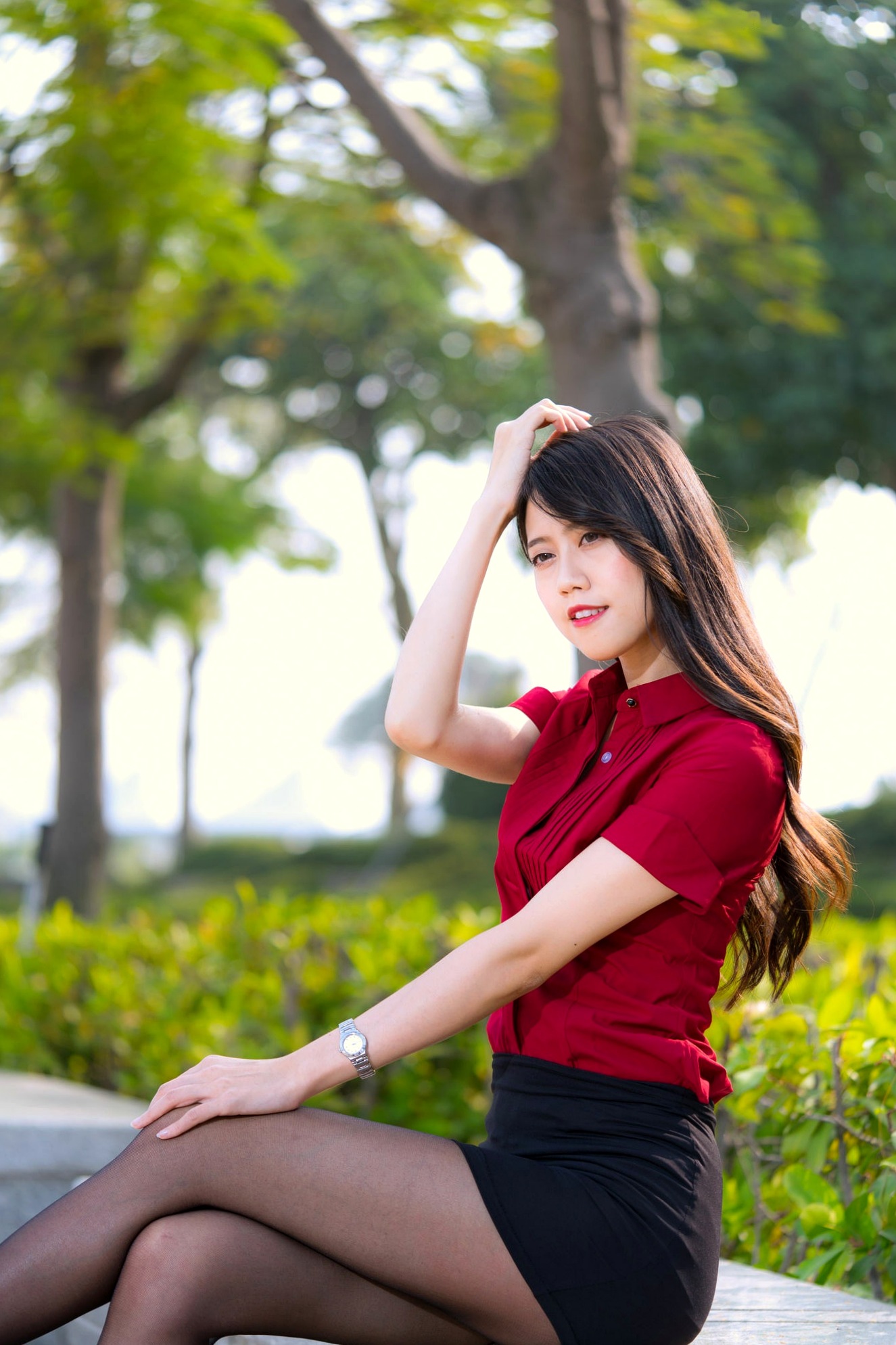 Gallery - 台湾正妹Candy宝儿职场OL风写真：梦时代公园街拍，黑丝美腿展现迷人御姐魅力台湾街拍丝袜气质御女郎 - Royal Lady  女神私房照_秀色女神 - image 82