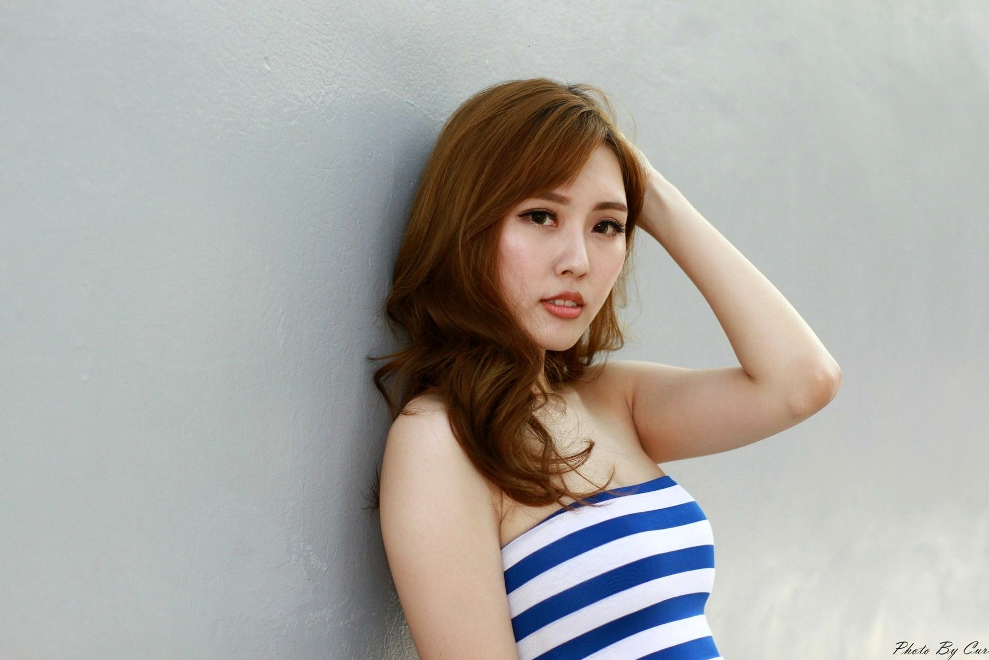 Gallery - 台湾正妹郭珉妏Queenie校园清纯写真及蓝白条纹抹胸装诱惑美图[69P]台湾清纯气质清新 女神私房照_秀色女神 - image 56