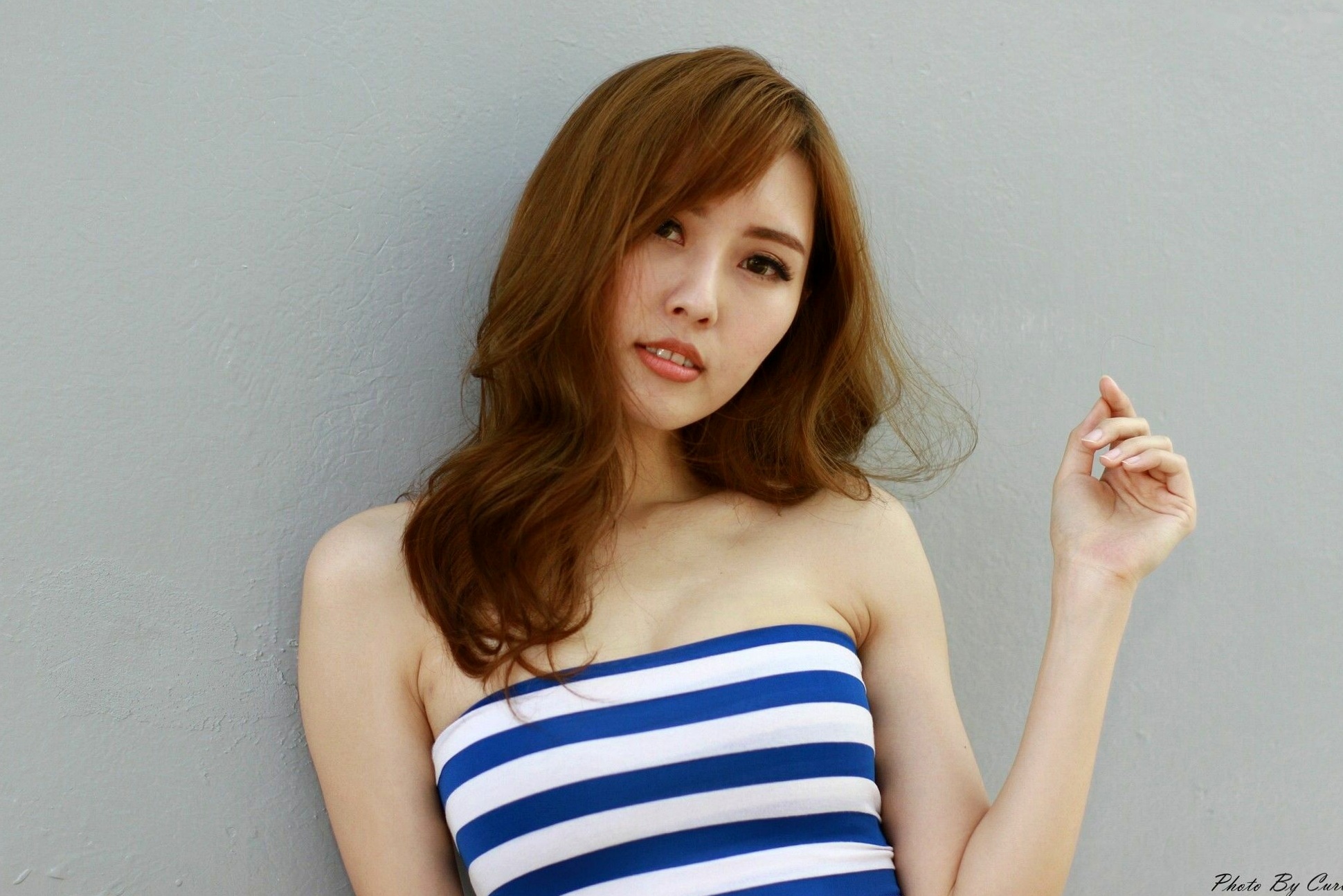 Gallery - 台湾正妹郭珉妏Queenie校园清纯写真及蓝白条纹抹胸装诱惑美图[69P]台湾清纯气质清新 女神私房照_秀色女神 - image 57