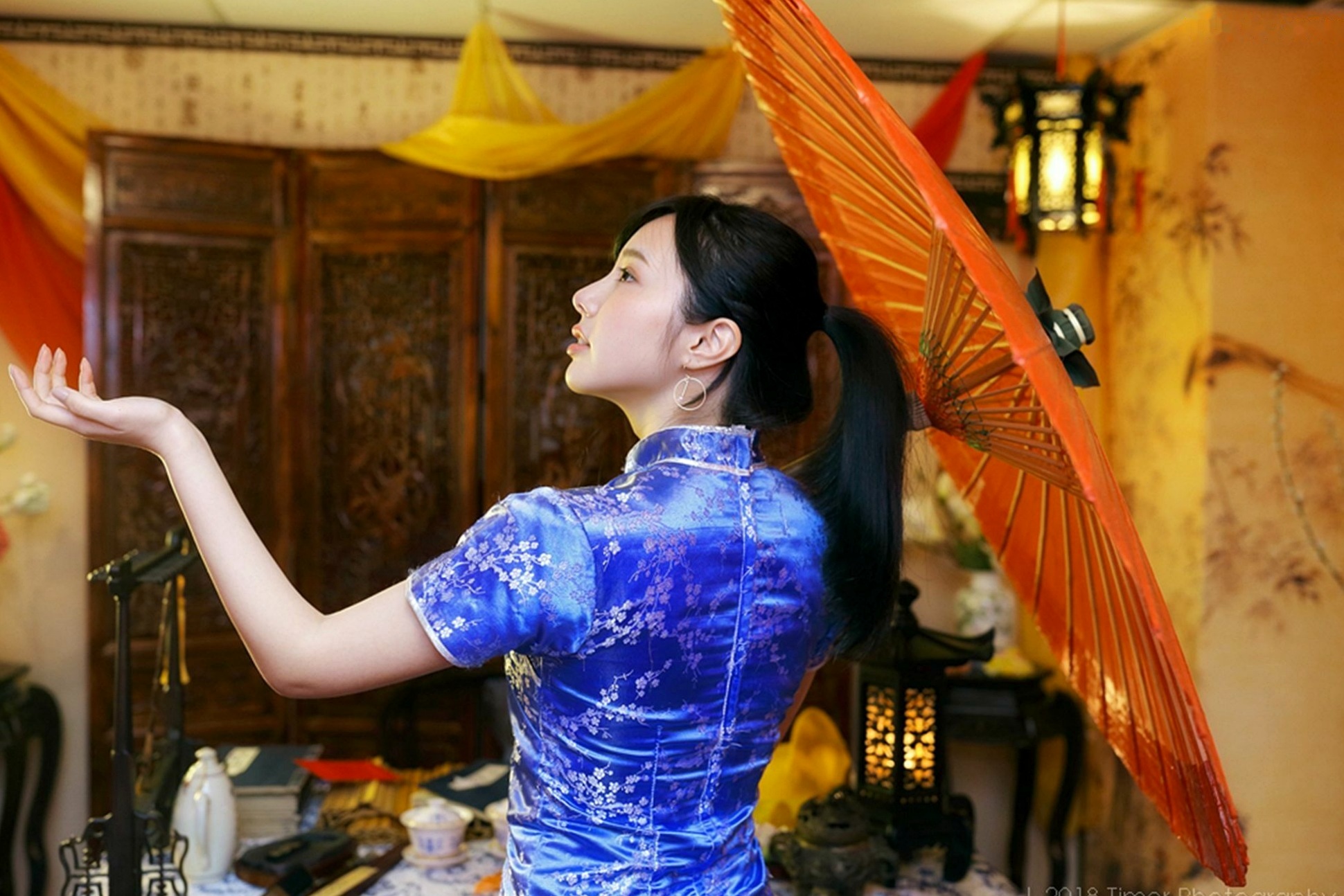 Gallery - 台湾正妹Zora陈思颖古典旗袍写真，新春主题棚拍优雅茶艺与古风书韵，尽显温婉动人魅力台湾气质旗袍清新 女神私房照_秀色女神 - image 71