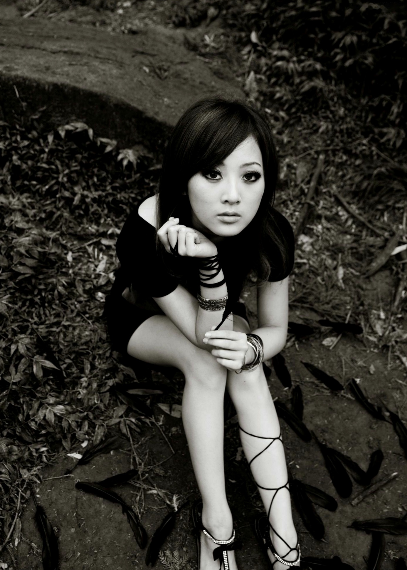 Gallery - 台湾正妹Mikako张凯洁黑白摄影写真_阳明山竹子湖唯美外拍_冷艳气质私房女神集锦台湾气质户外私房照冷艳 女神私房照_秀色女神 - image 77