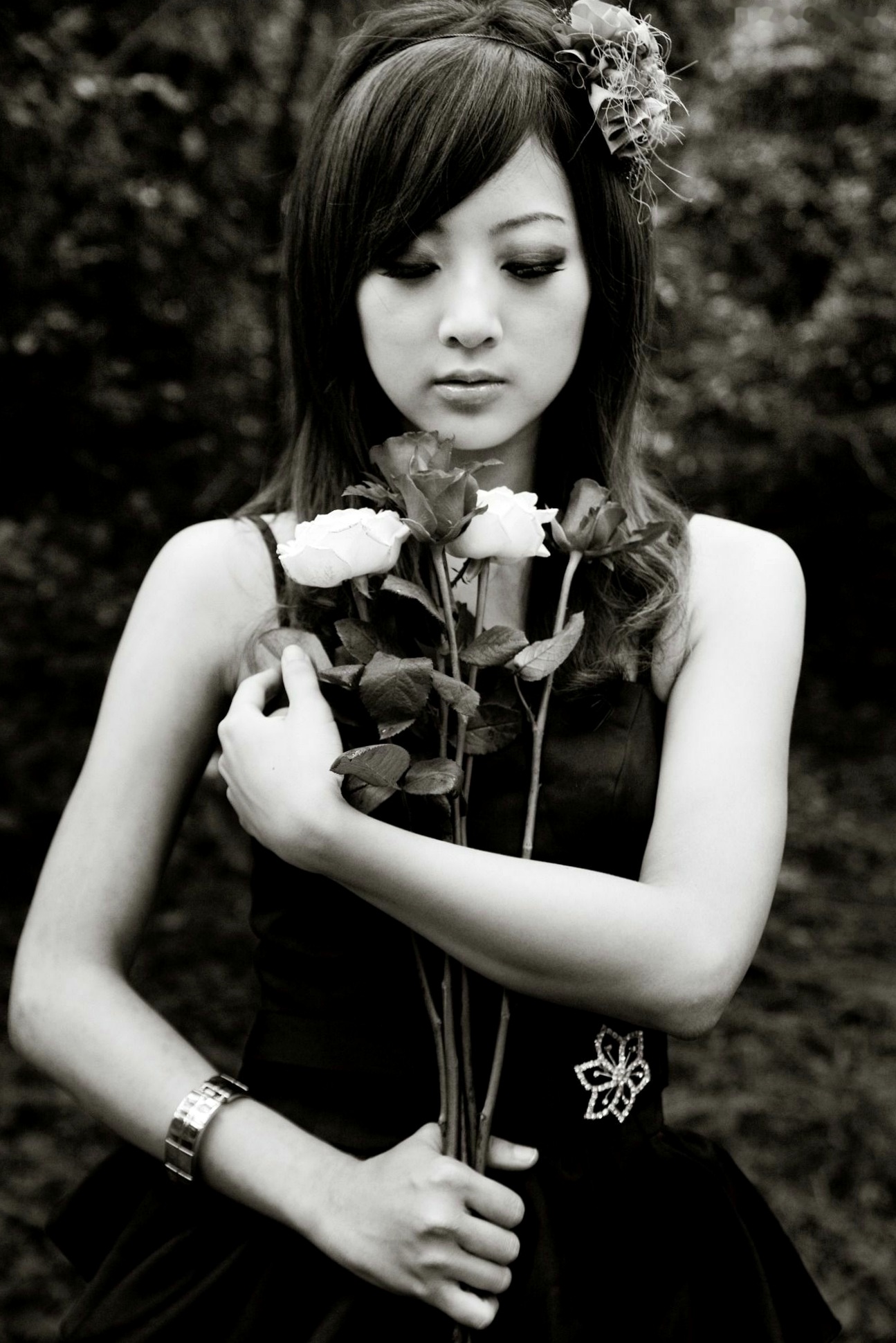 Gallery - 台湾正妹Mikako张凯洁黑白摄影写真_阳明山竹子湖唯美外拍_冷艳气质私房女神集锦台湾气质户外私房照冷艳 女神私房照_秀色女神 - image 85