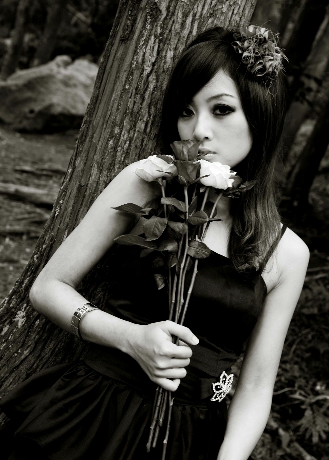 Gallery - 台湾正妹Mikako张凯洁黑白摄影写真_阳明山竹子湖唯美外拍_冷艳气质私房女神集锦台湾气质户外私房照冷艳 女神私房照_秀色女神 - image 86