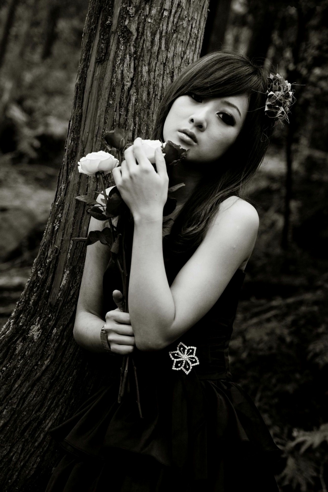 Gallery - 台湾正妹Mikako张凯洁黑白摄影写真_阳明山竹子湖唯美外拍_冷艳气质私房女神集锦台湾气质户外私房照冷艳 女神私房照_秀色女神 - image 89