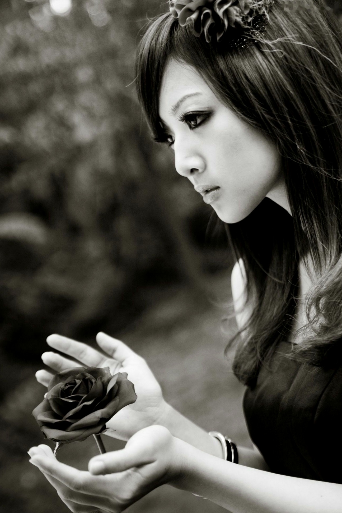 Gallery - 台湾正妹Mikako张凯洁黑白摄影写真_阳明山竹子湖唯美外拍_冷艳气质私房女神集锦台湾气质户外私房照冷艳 女神私房照_秀色女神 - image 113