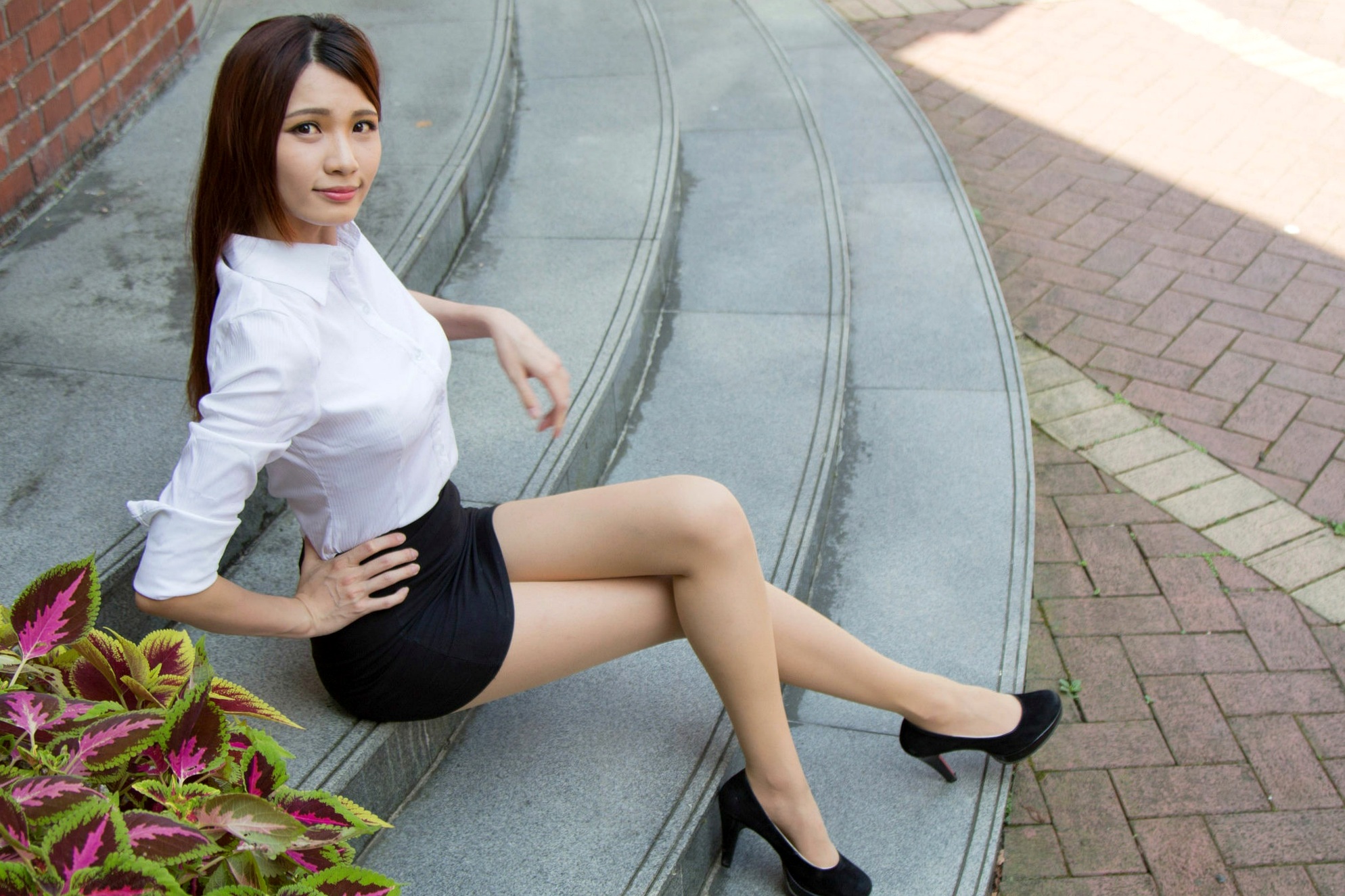 Gallery - 台湾正妹蔡译心Candice台大校园外拍：清纯女教师职业OL制服诱惑写真集[63P]台湾制服美腿清新诱惑 女神私房照_秀色女神 - image 33