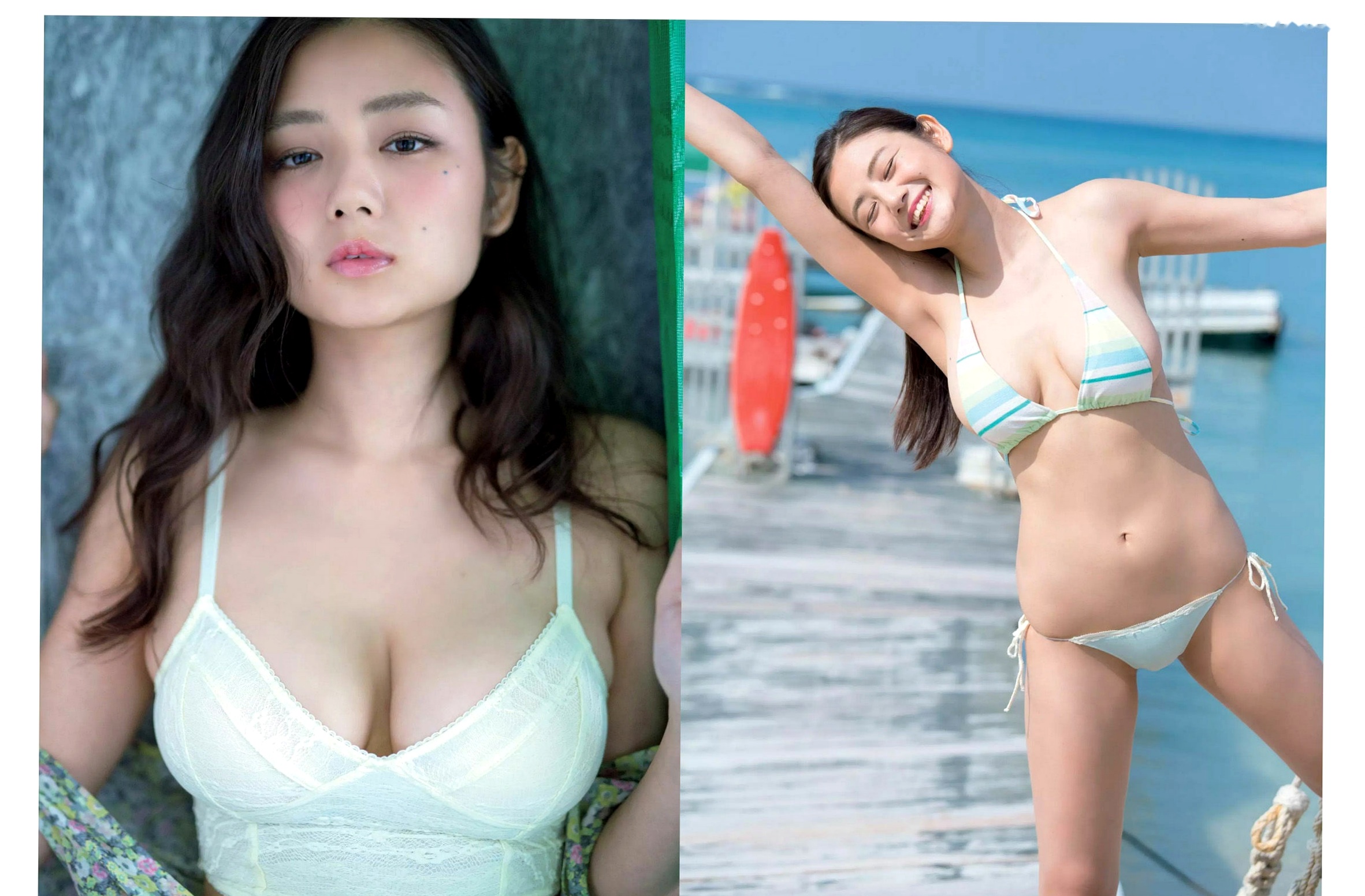 Gallery - FLASH杂志写真：片山萌美众女神的清凉夏季，比基尼泳装诱惑与棒球宝贝的青春活力时刻[18P]日本性感比基尼诱惑 女神私房照_秀色女神 - image 1