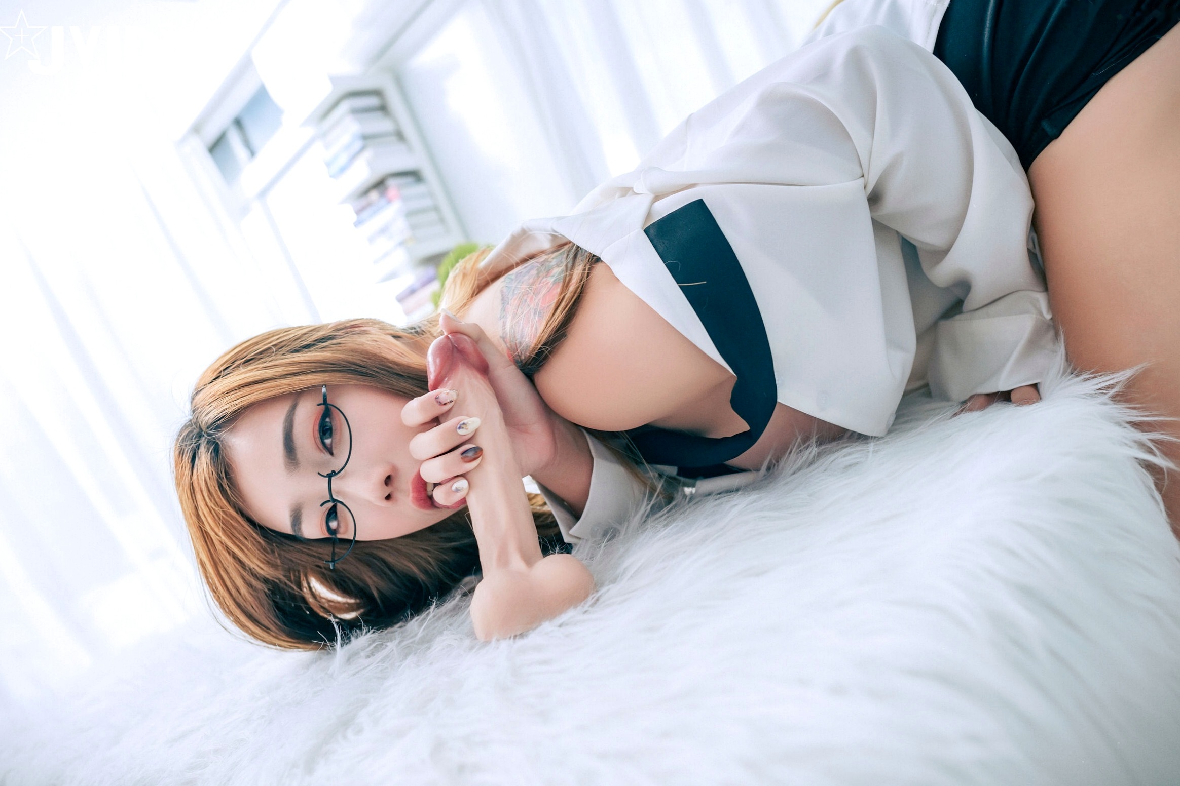 Gallery - JVID葆葆女王：欲求不满的职场女主管，制服诱惑黑丝高跟私房写真JVID制服诱惑丝袜私房照大尺度 女神私房照_秀色女神 - image 41