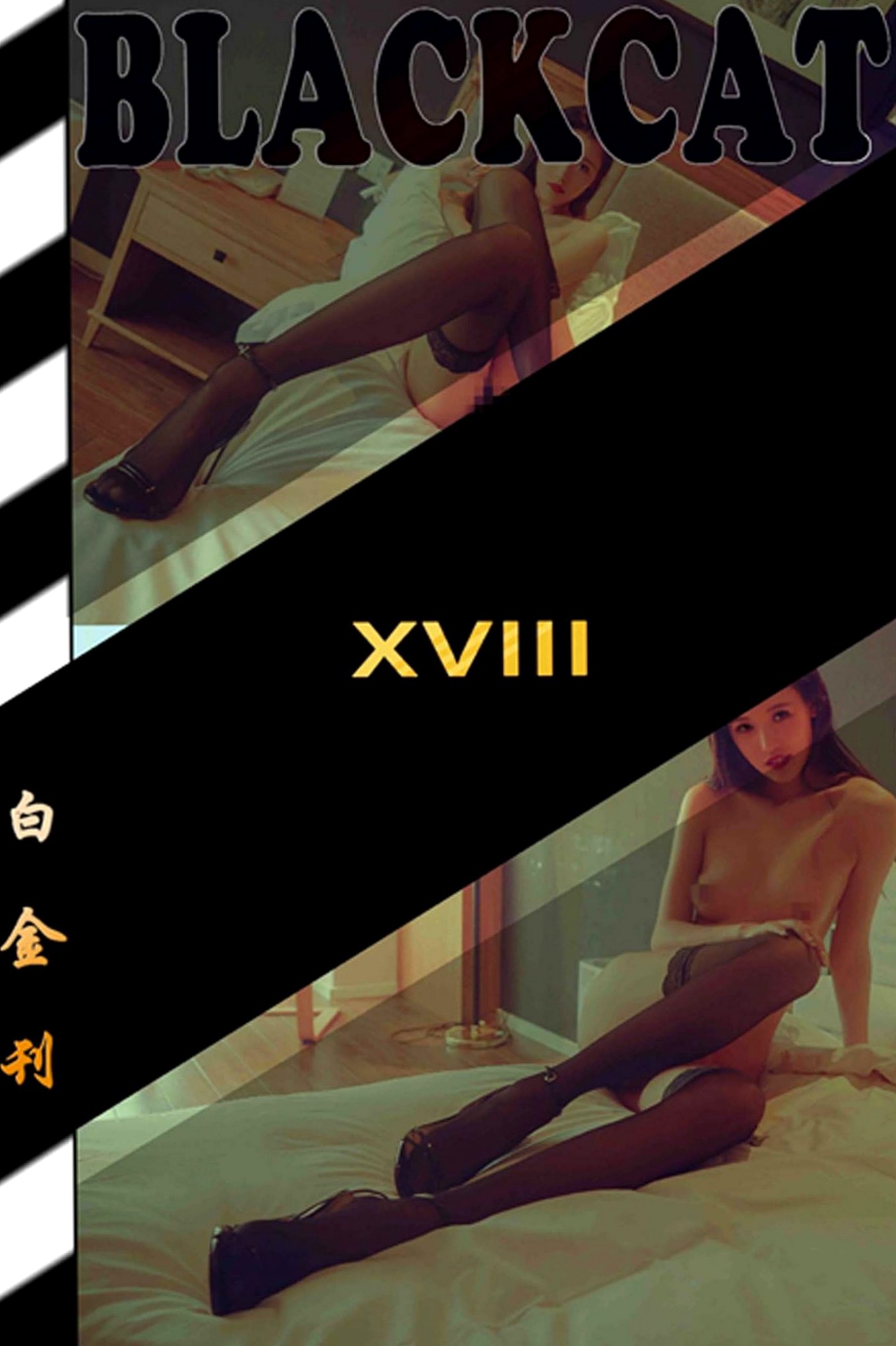白金018刊 - 轰趴猫：酒店私房黑丝高跟写真，极品女神大尺度美腿诱惑