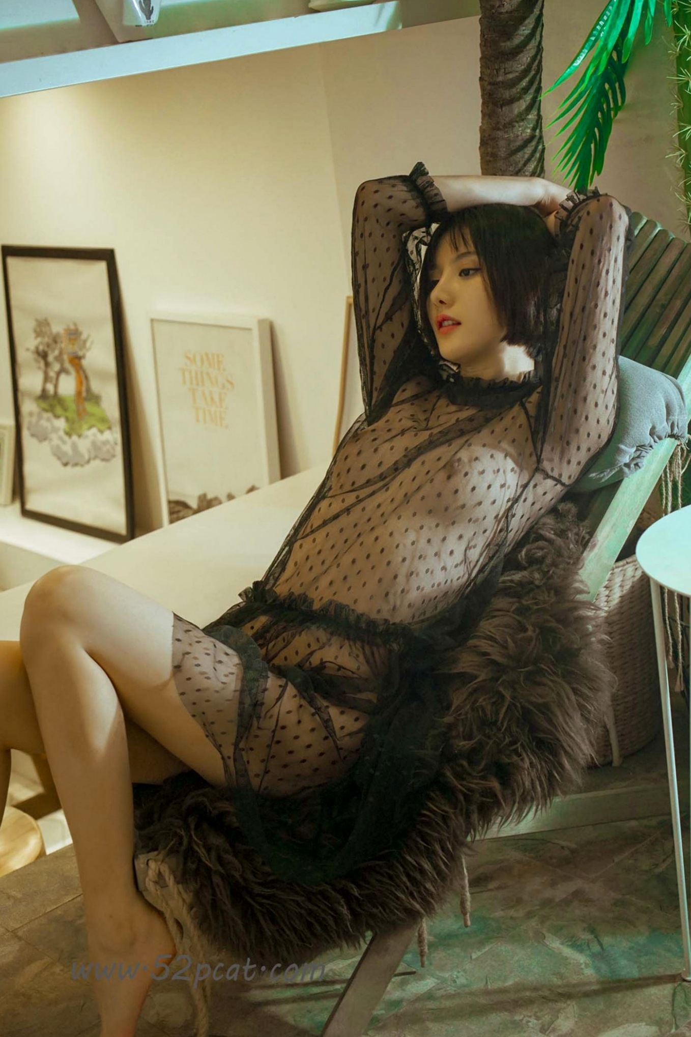 白金008刊 - 轰趴猫：冷艳短发模特私房写真，艺术骨感身材尽显极致诱惑