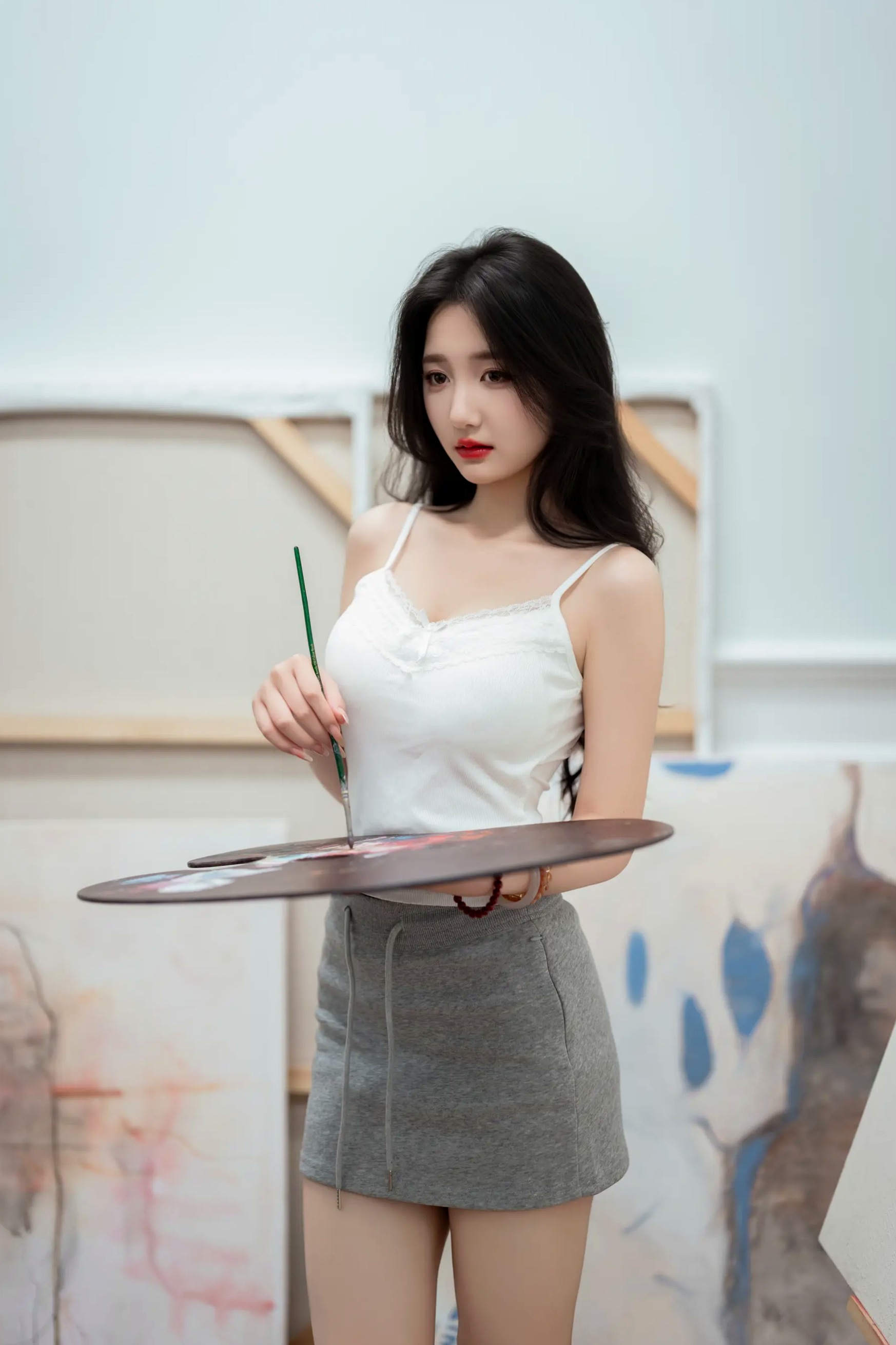 Gallery - [YITUYU]艺图语 - Art Language  2025.07.02 居家轻私写真 oyee 白色吊带睡裙卧室私房美图 [41P]性感私房照白嫩气质诱惑 女神私房照_秀色女神 - image 3