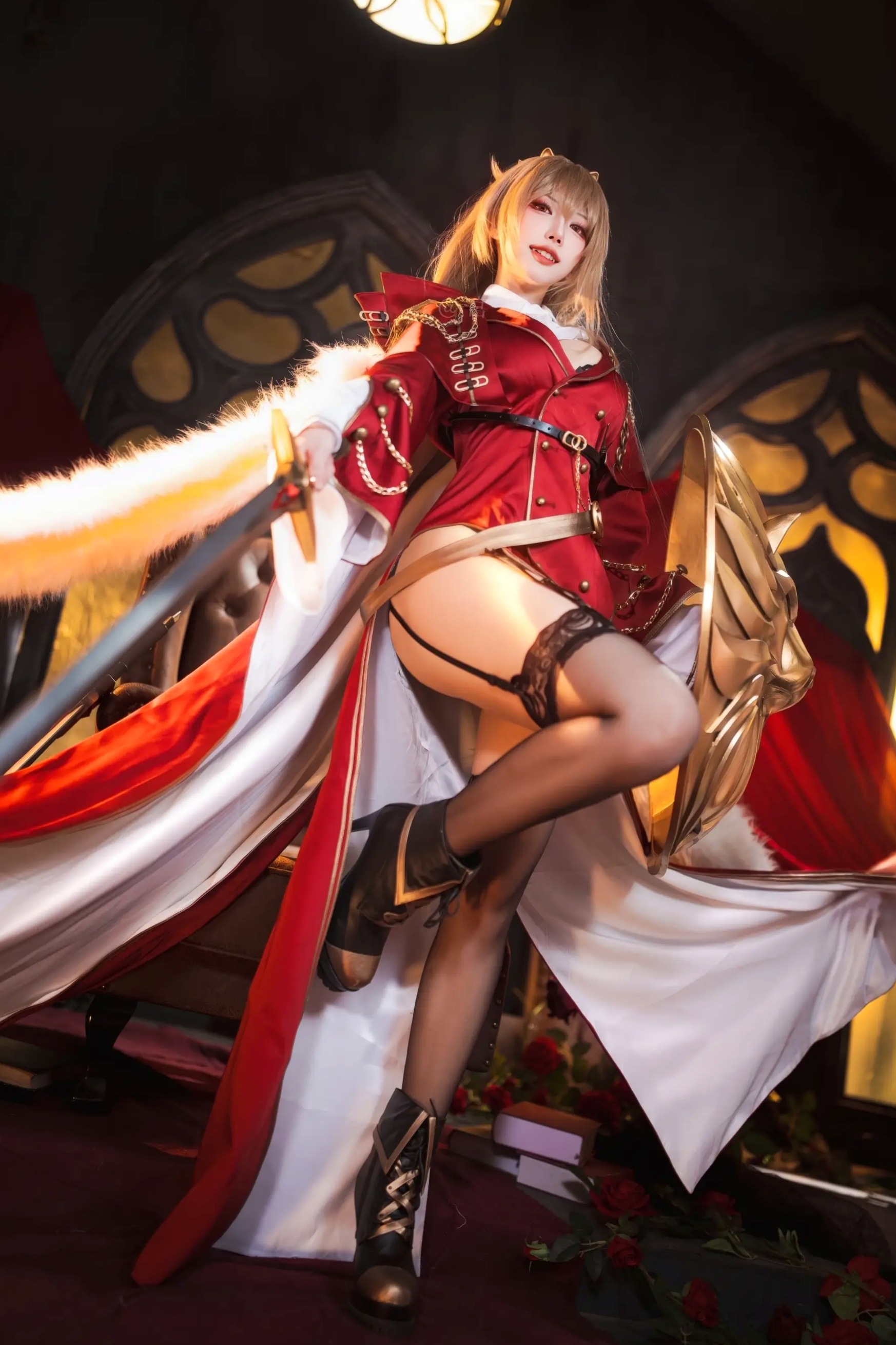 Gallery - 宫本桜 - 碧蓝航线狮角色扮演，英姿飒爽女王风范，极致还原华丽cos美图角色扮演冷艳丝袜性感 女神私房照_秀色女神 - image 2