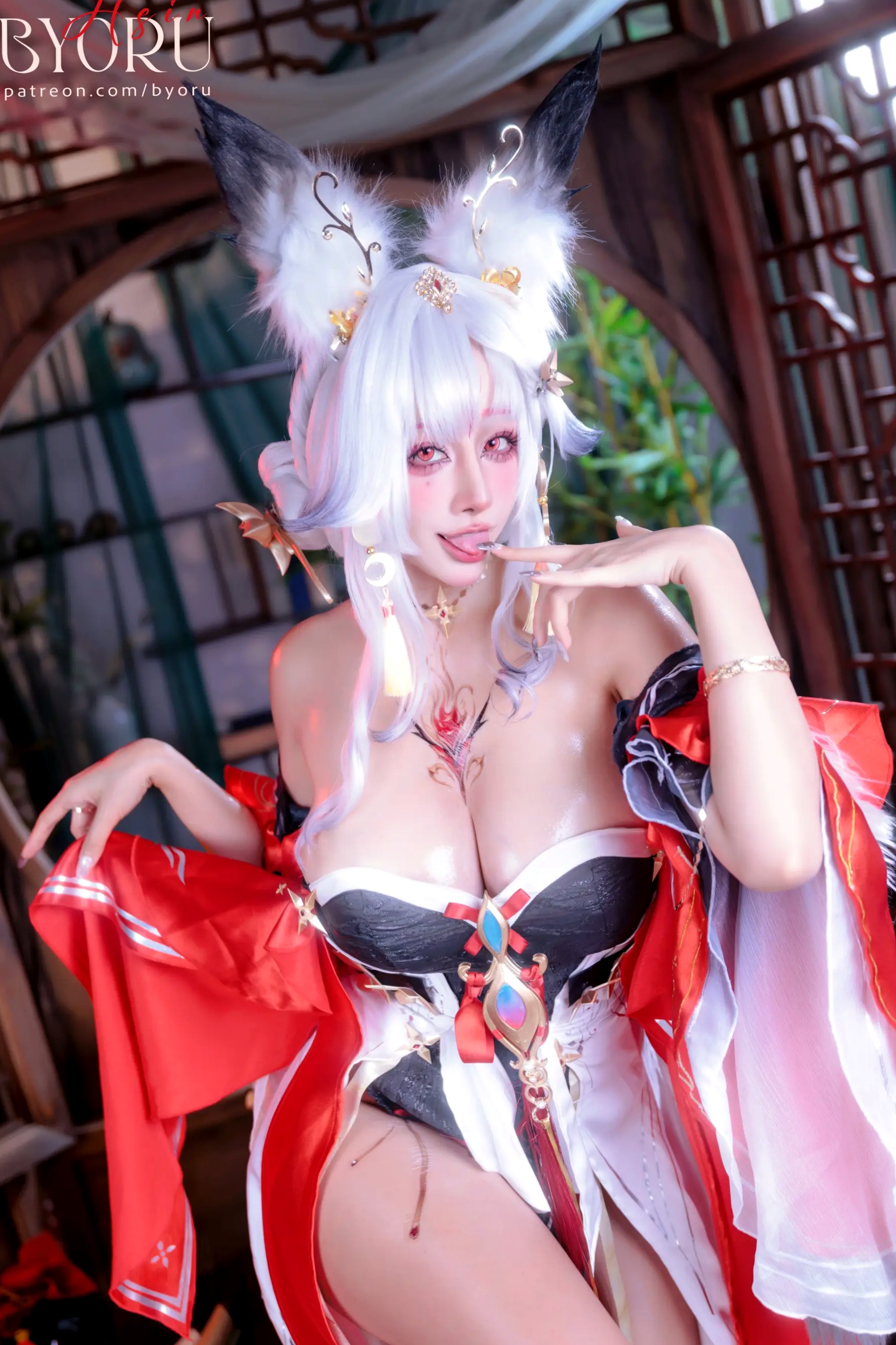 Gallery - Byoru鸣潮Hsin角色扮演，极致古风狐妖COS，波涛胸涌性感写真集角色扮演性感波涛胸涌诱惑人间胸器 女神私房照_秀色女神 - image 6