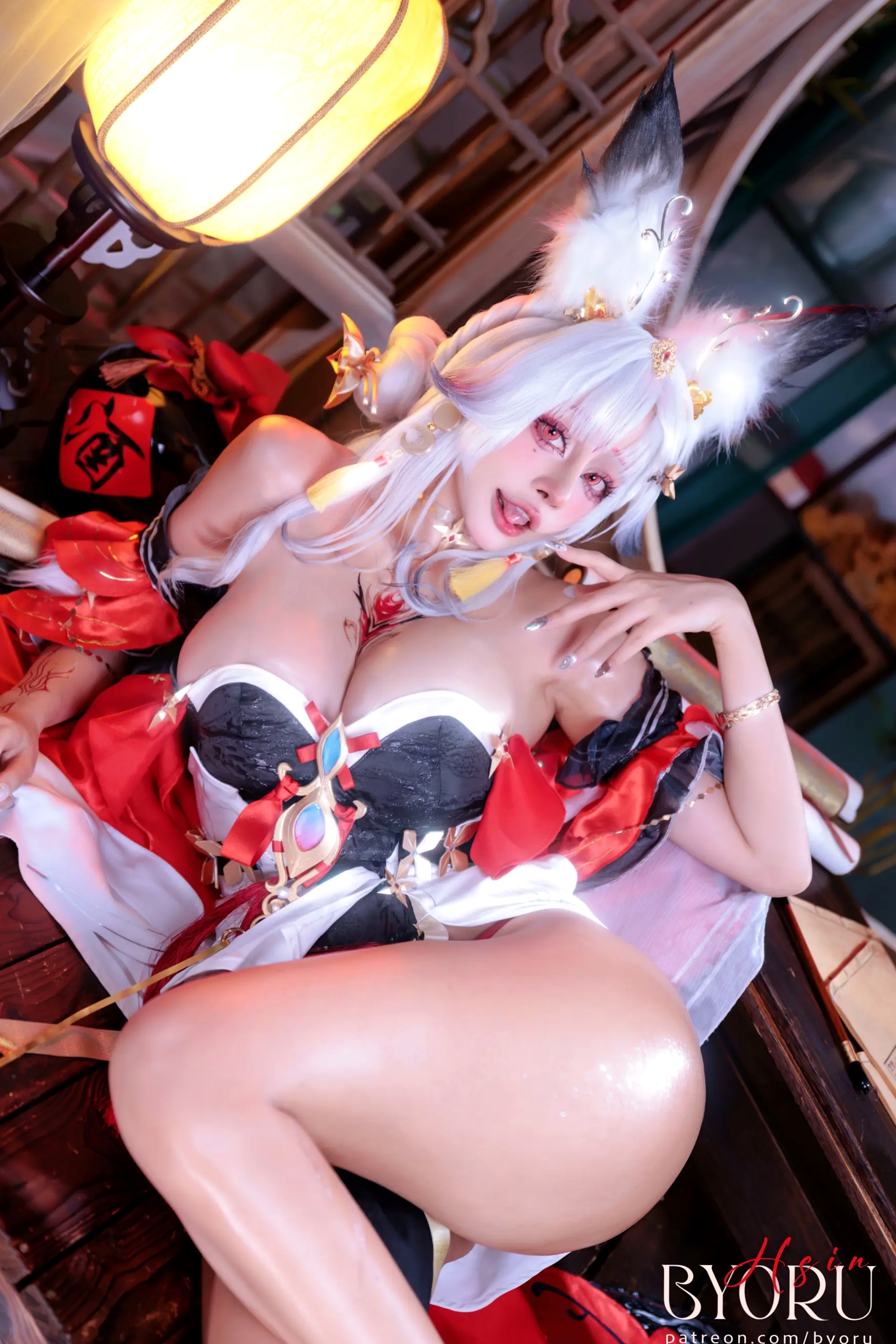 Gallery - Byoru鸣潮Hsin角色扮演，极致古风狐妖COS，波涛胸涌性感写真集角色扮演性感波涛胸涌诱惑人间胸器 女神私房照_秀色女神 - image 8