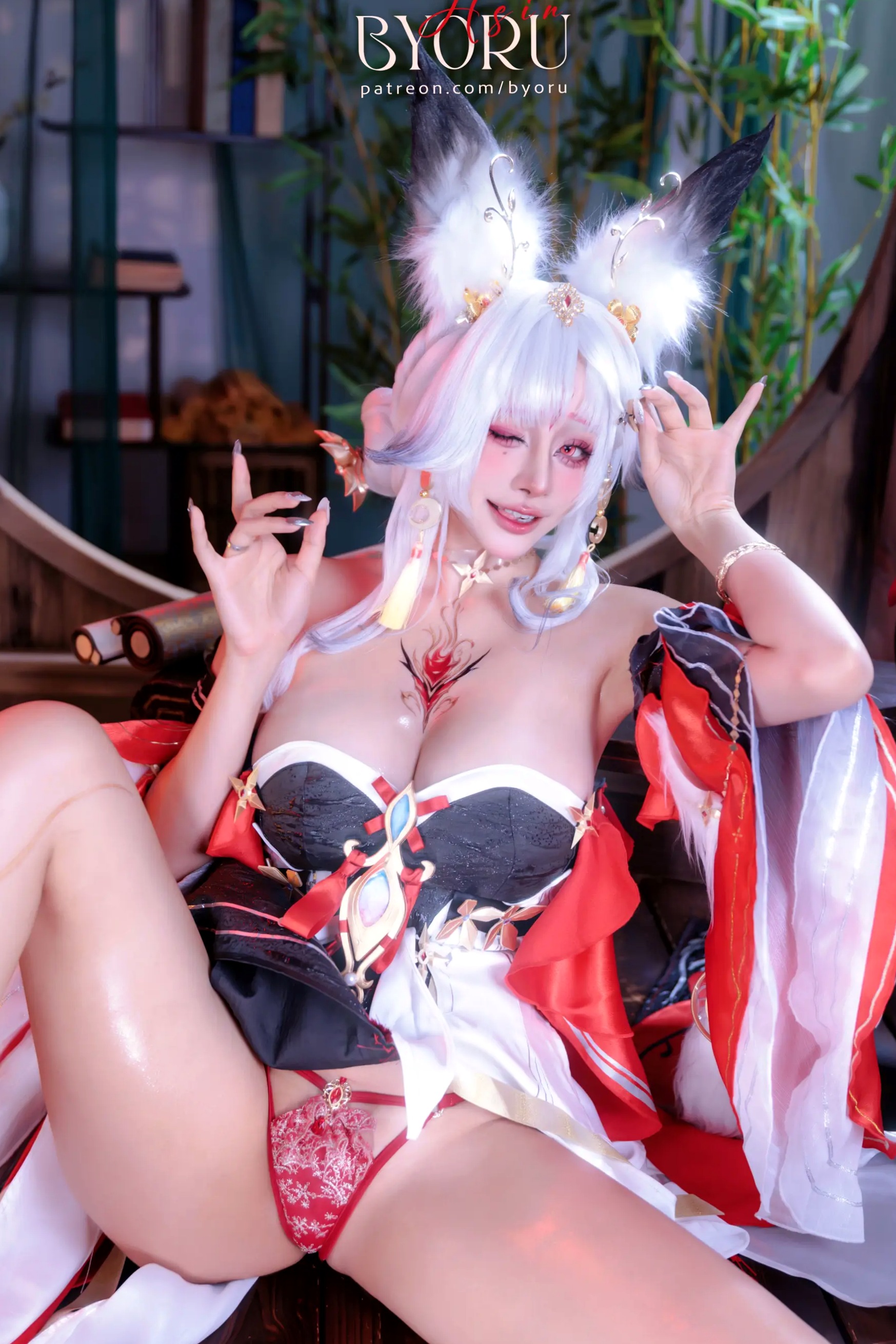 Gallery - Byoru鸣潮Hsin角色扮演，极致古风狐妖COS，波涛胸涌性感写真集角色扮演性感波涛胸涌诱惑人间胸器 女神私房照_秀色女神 - image 9