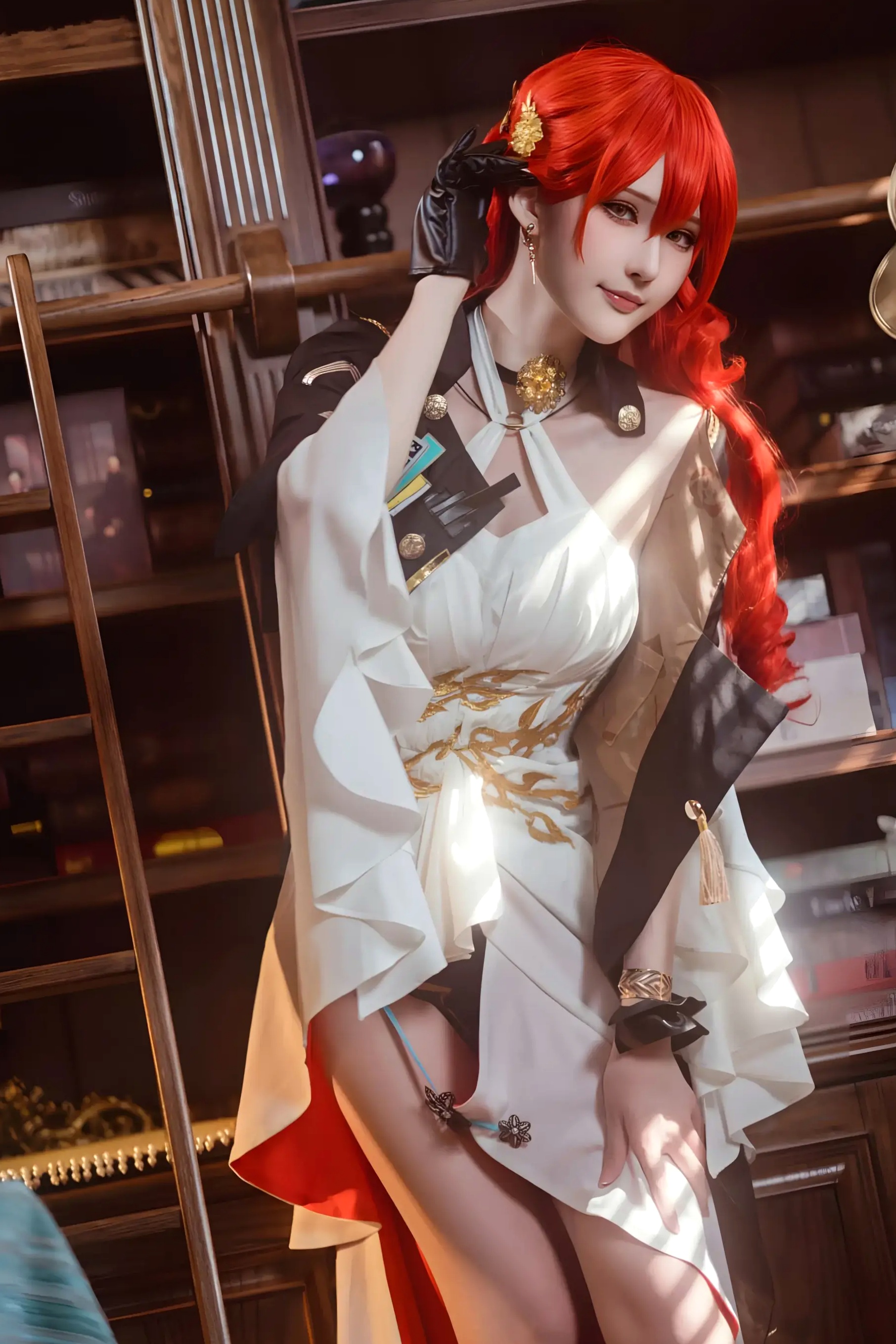 Gallery - 花兮_honoka 崩坏星穹铁道姬子COS 优雅知性御姐复古风写真角色扮演御女郎 - Royal Lady 气质冷艳 女神私房照_秀色女神 - image 6