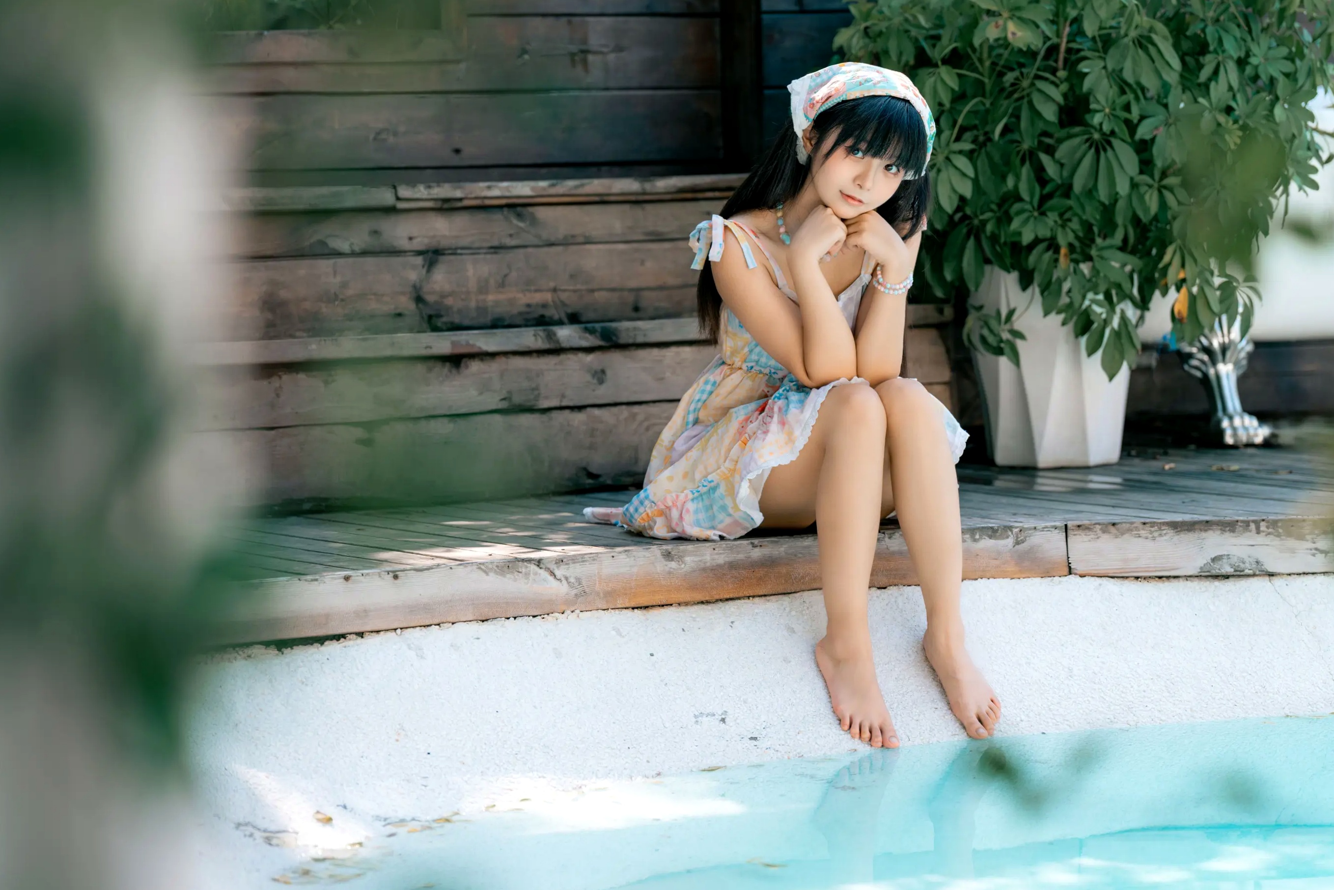 Gallery - 小羊不吃草 (花音葉子) 夏天的记忆：复古车厢内的清凉甜美诱惑私房写真私房照诱惑萌系大尺度清纯 女神私房照_秀色女神 - image 2