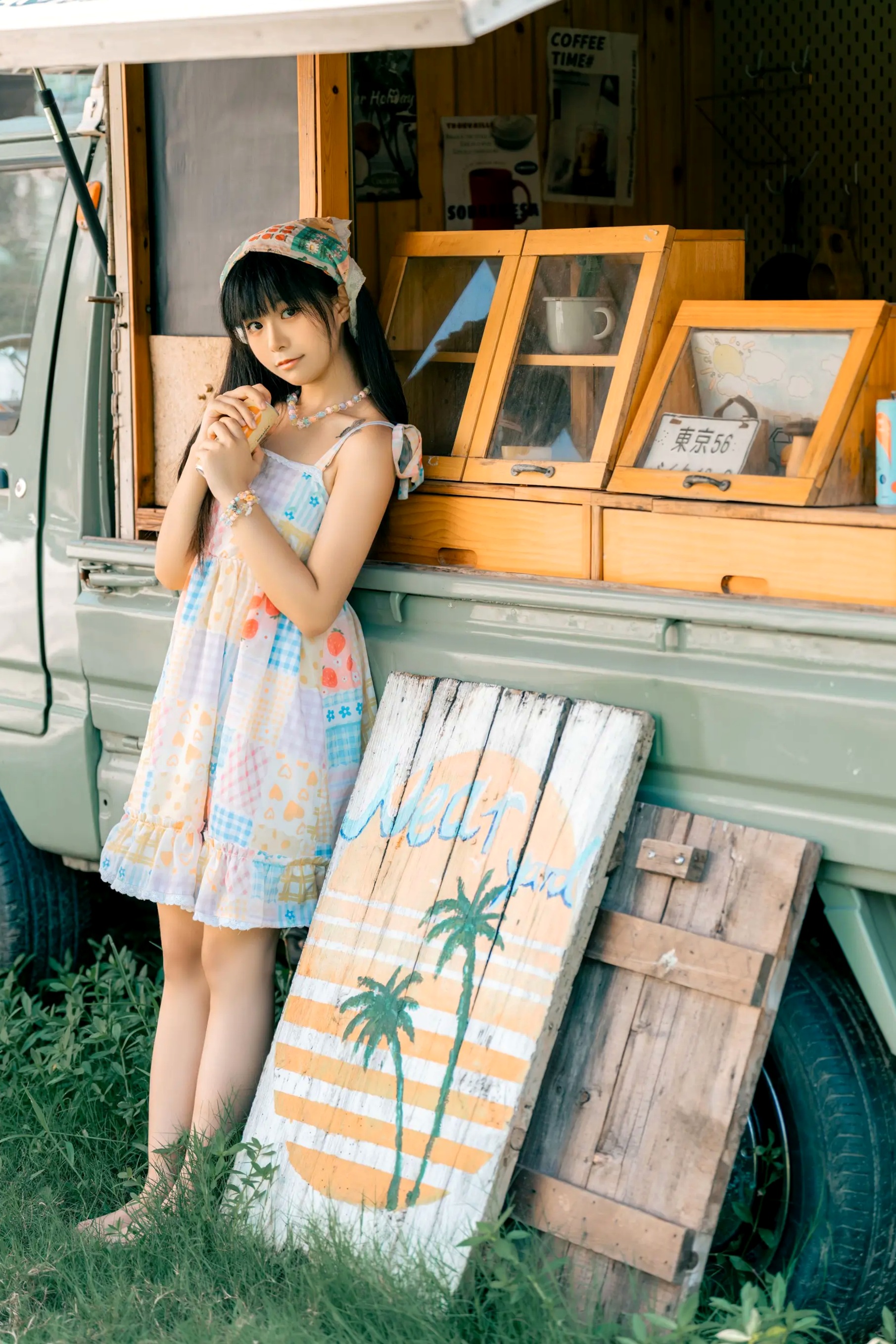 Gallery - 小羊不吃草 (花音葉子) 夏天的记忆：复古车厢内的清凉甜美诱惑私房写真私房照诱惑萌系大尺度清纯 女神私房照_秀色女神 - image 3
