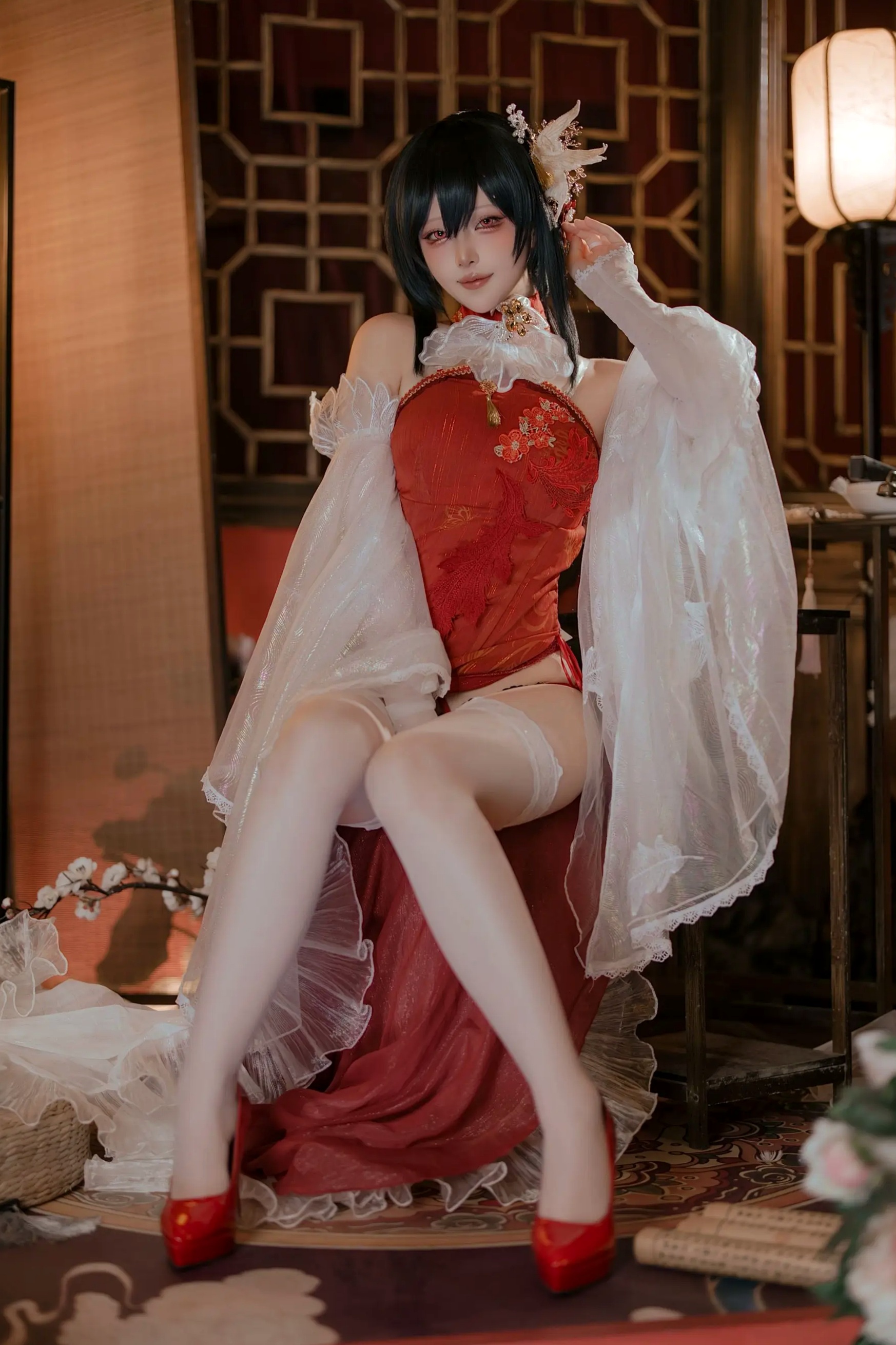 Gallery - 屿鱼碧蓝航线镇海锦帐良宵：国风古典韵味，极致性感私房COS大尺度诱惑角色扮演性感私房照诱惑 女神私房照_秀色女神 - image 4