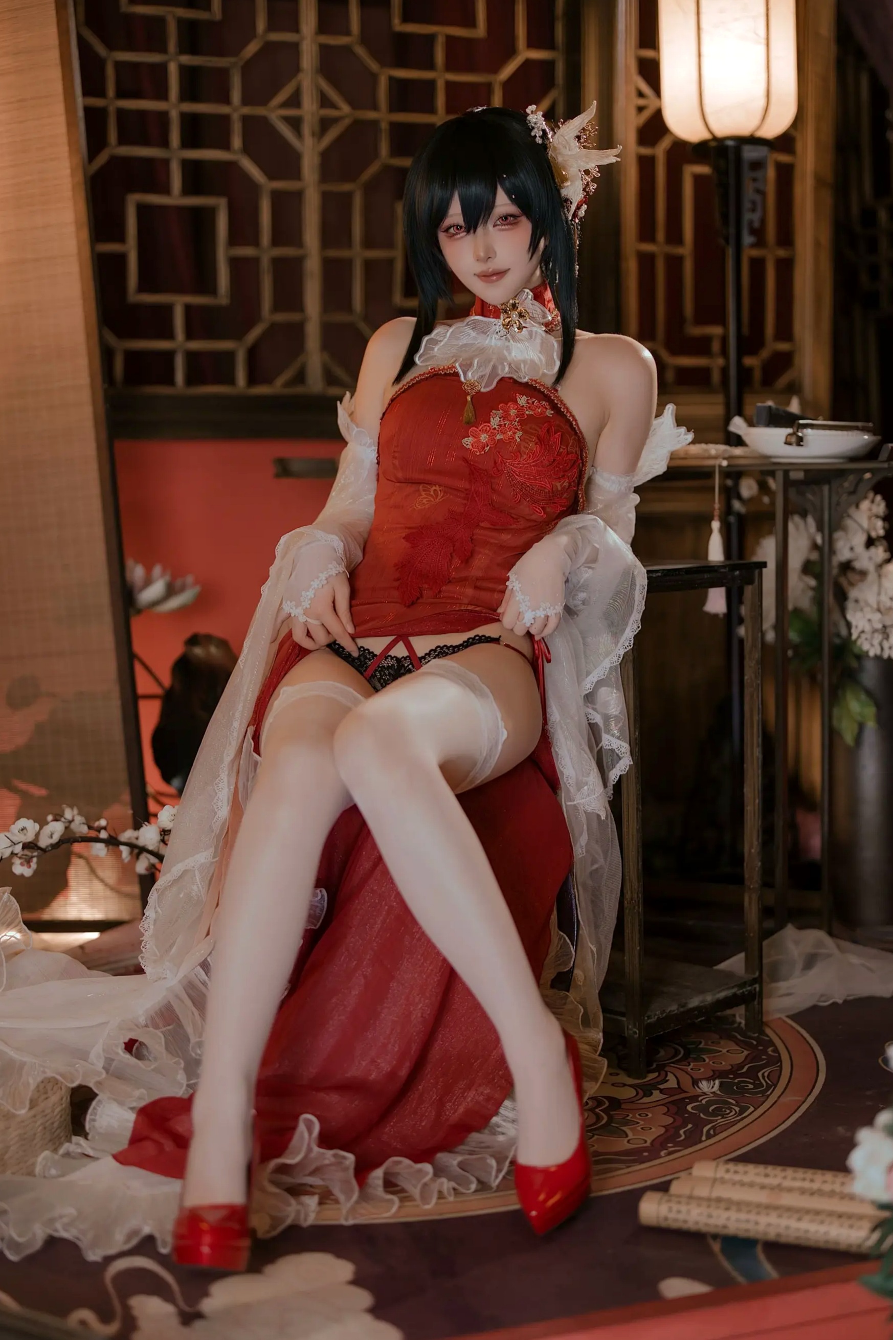 Gallery - 屿鱼碧蓝航线镇海锦帐良宵：国风古典韵味，极致性感私房COS大尺度诱惑角色扮演性感私房照诱惑 女神私房照_秀色女神 - image 5
