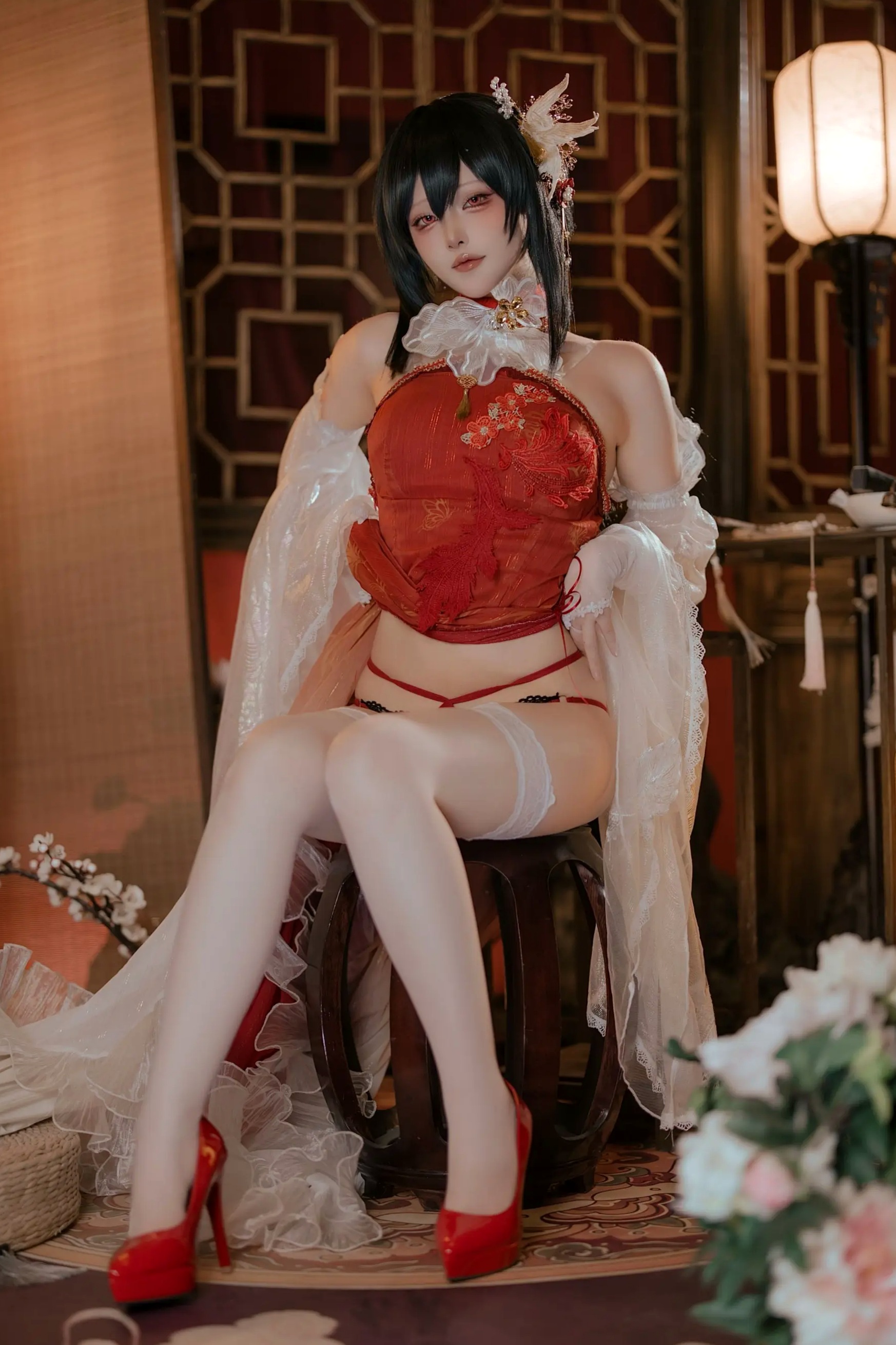屿鱼碧蓝航线镇海锦帐良宵：国风古典韵味，极致性感私房COS大尺度诱惑
