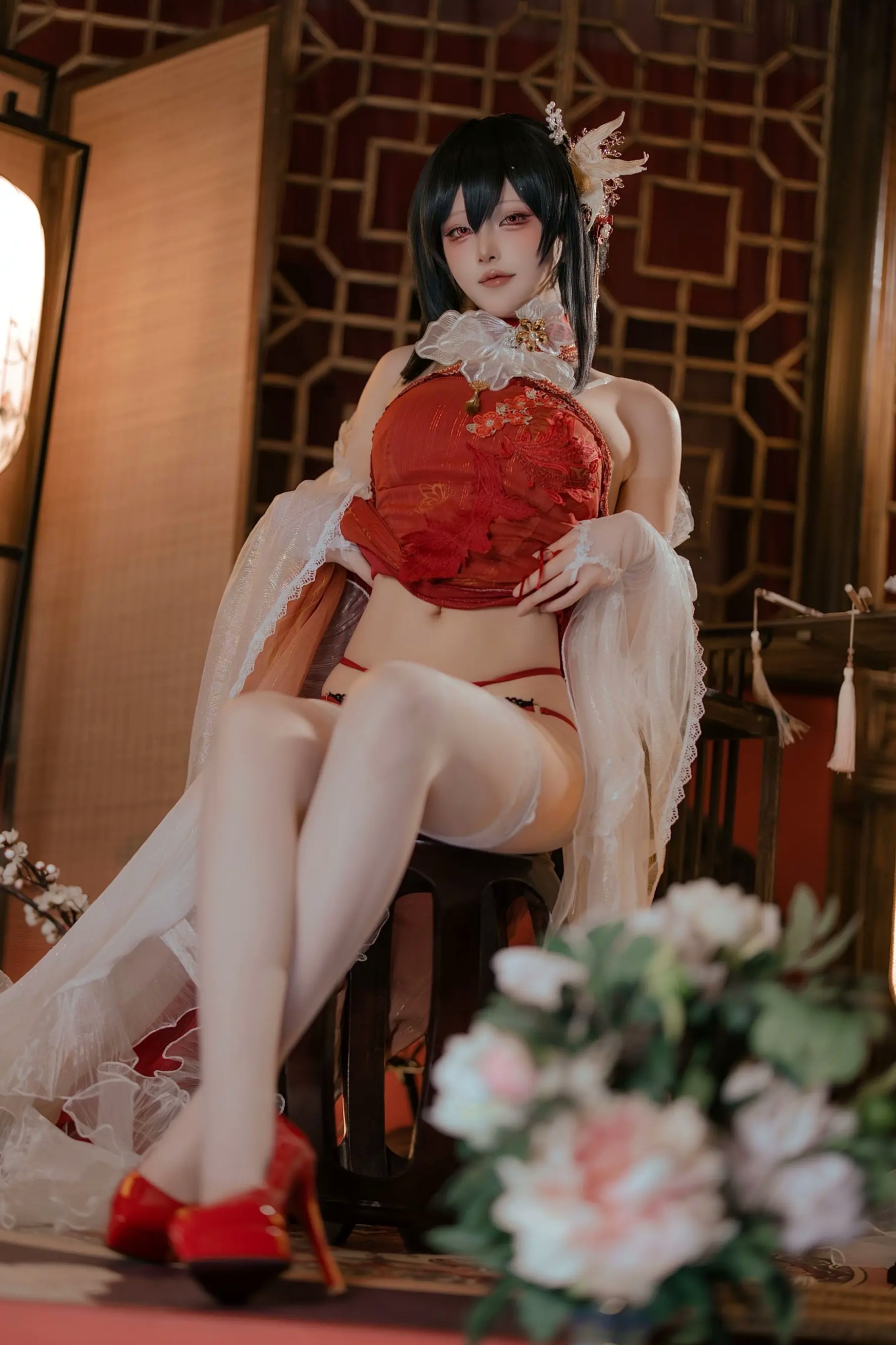 屿鱼碧蓝航线镇海锦帐良宵：国风古典韵味，极致性感私房COS大尺度诱惑