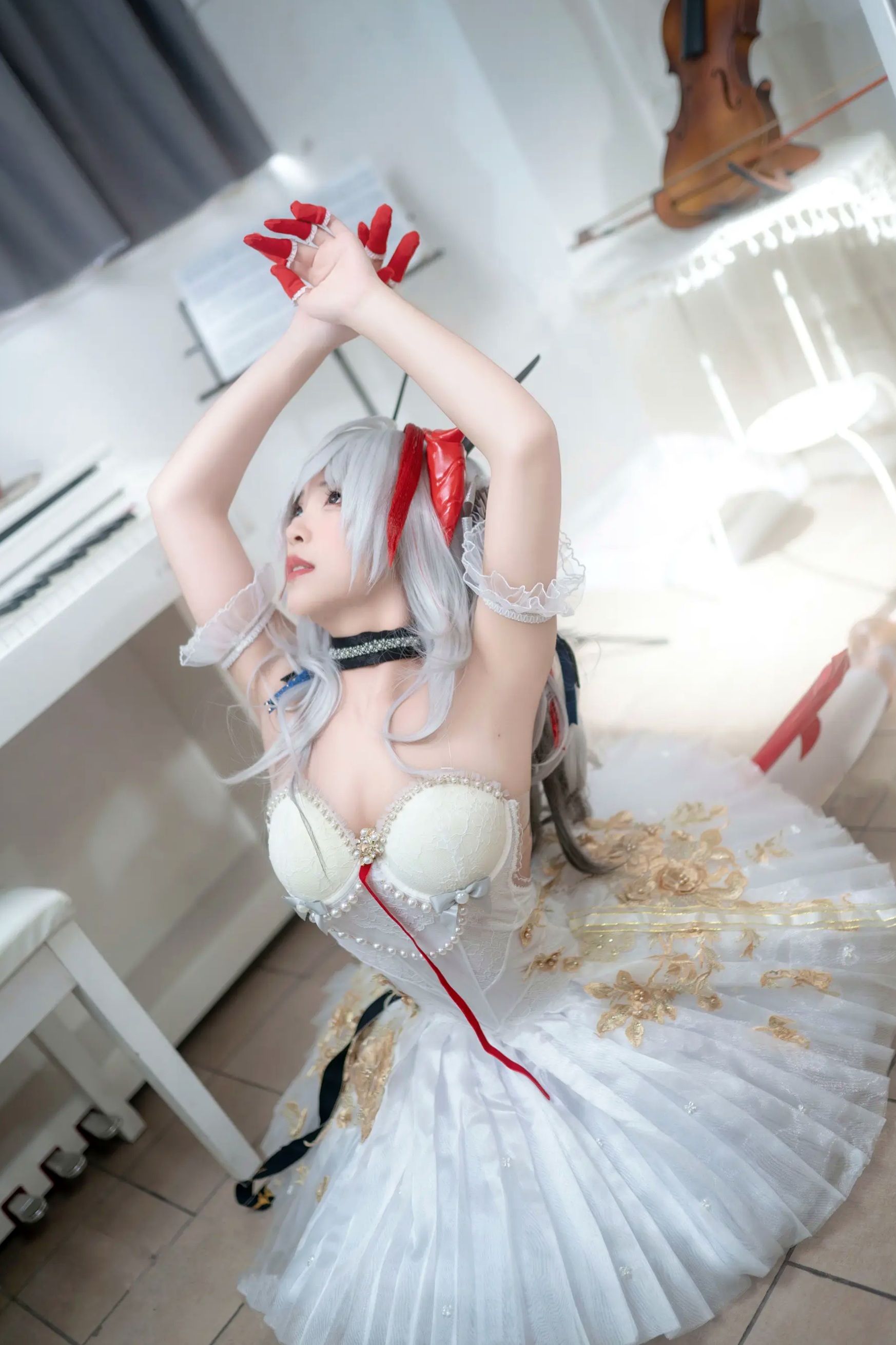 Gallery - Bangni邦尼 明日方舟W角色扮演 芭蕾舞者琴室清纯私房美腿写真 [117P]角色扮演清纯美腿气质私房照 女神私房照_秀色女神 - image 7