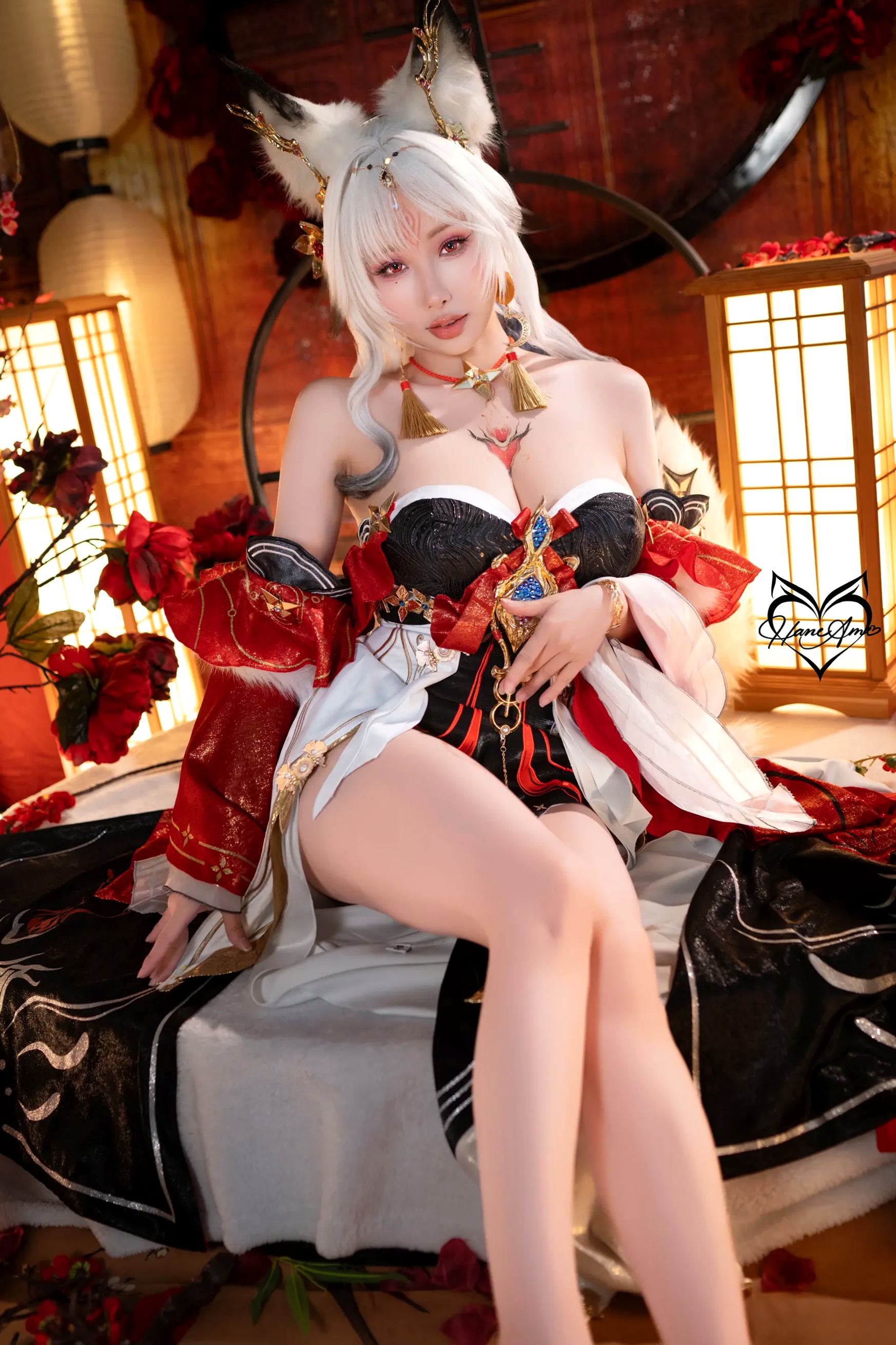 Gallery - Hane Ame - 鸣潮心月狐COS写真：绝美狐妖古风诱惑、极致束缚视觉大片[41P]角色扮演性感诱惑大尺度人间胸器 女神私房照_秀色女神 - image 4