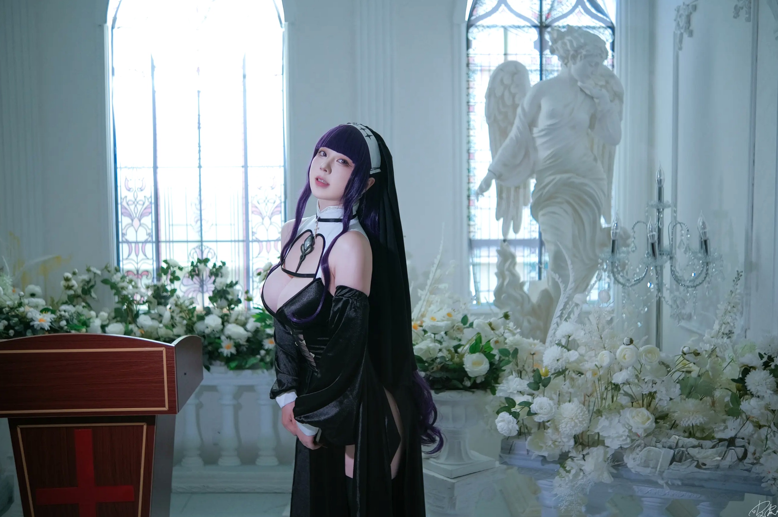 皮皮奶可可爱了啦 - 葬送的芙莉莲 菲伦修女 性感制服私房照 [87P]
