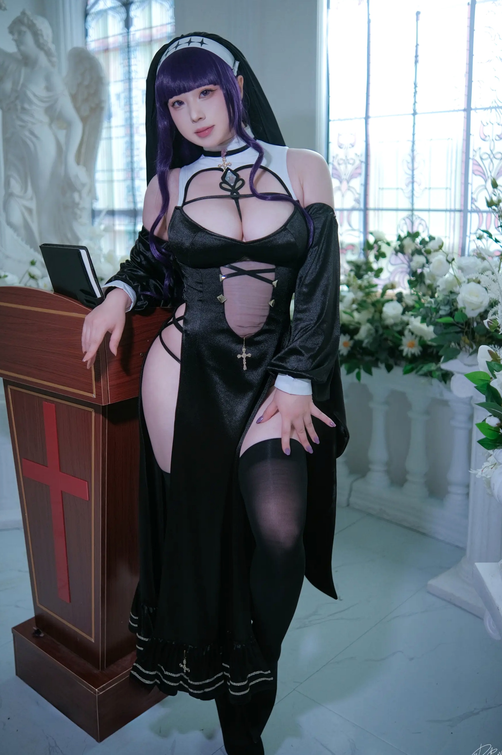 皮皮奶可可爱了啦 - 葬送的芙莉莲 菲伦修女 性感制服私房照 [87P]