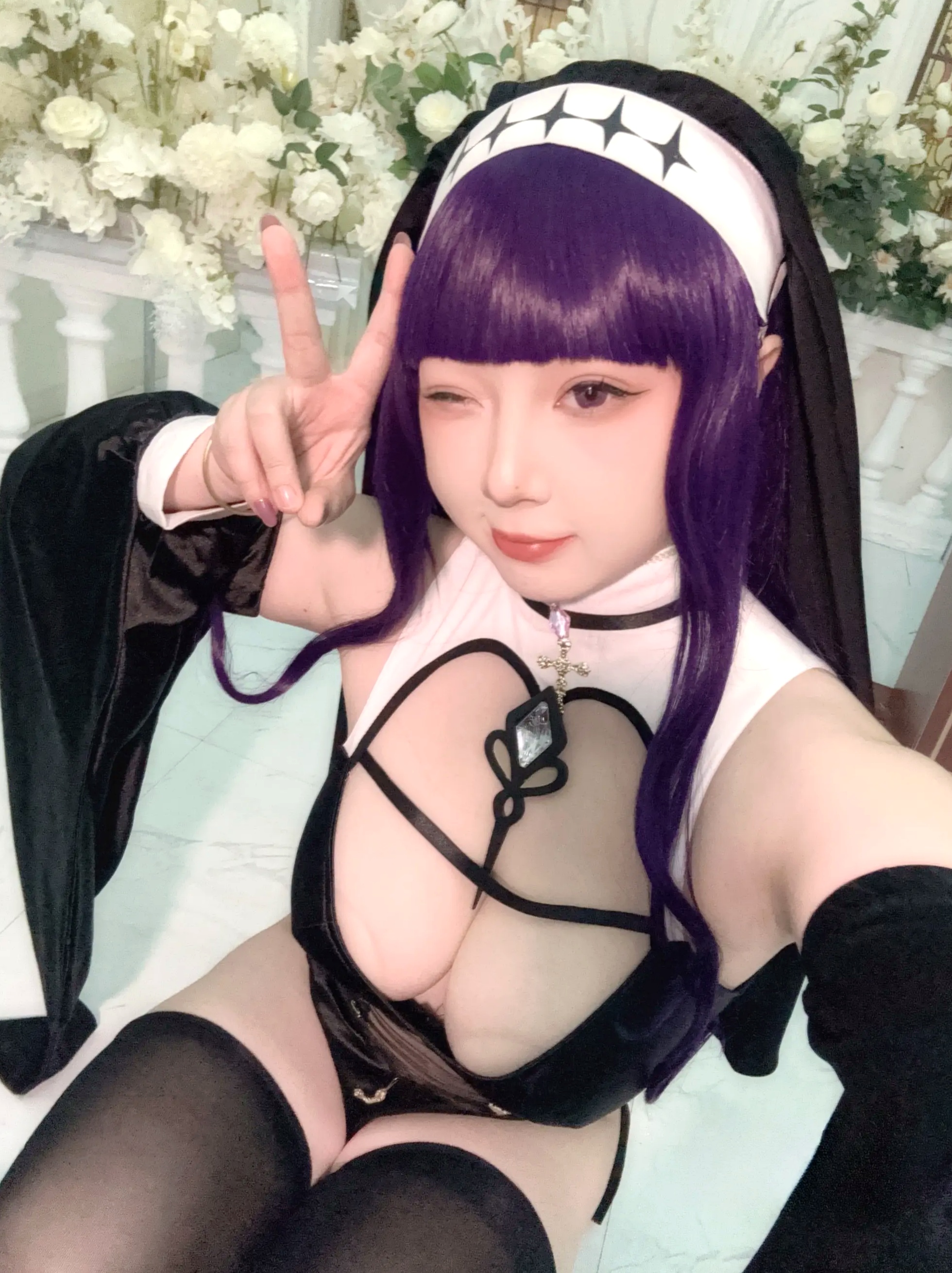 皮皮奶可可爱了啦 - 葬送的芙莉莲 菲伦修女 性感制服私房照 [87P]