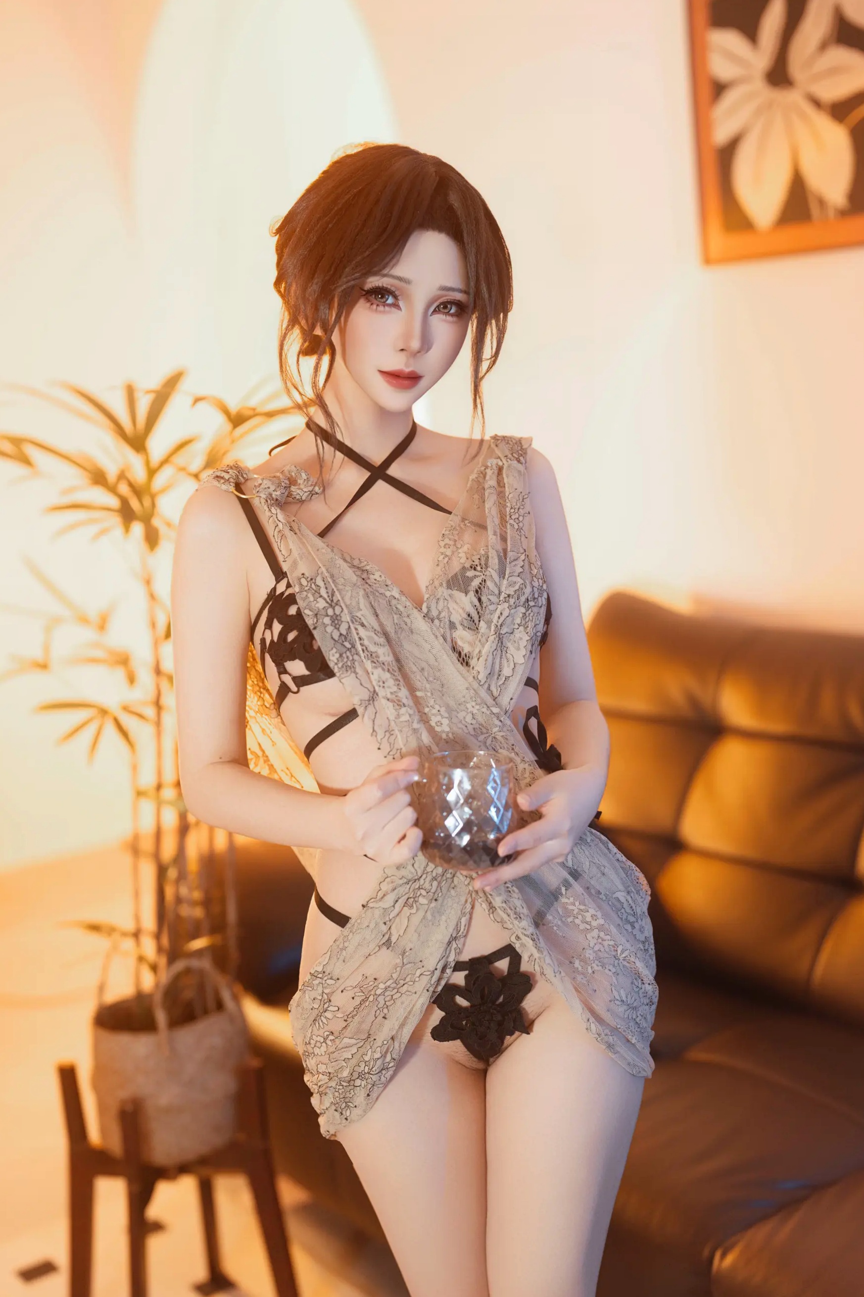 上杉绘梨落 - 只记花香不记年 室内沙发私房内衣诱惑大尺度写真 [77P]