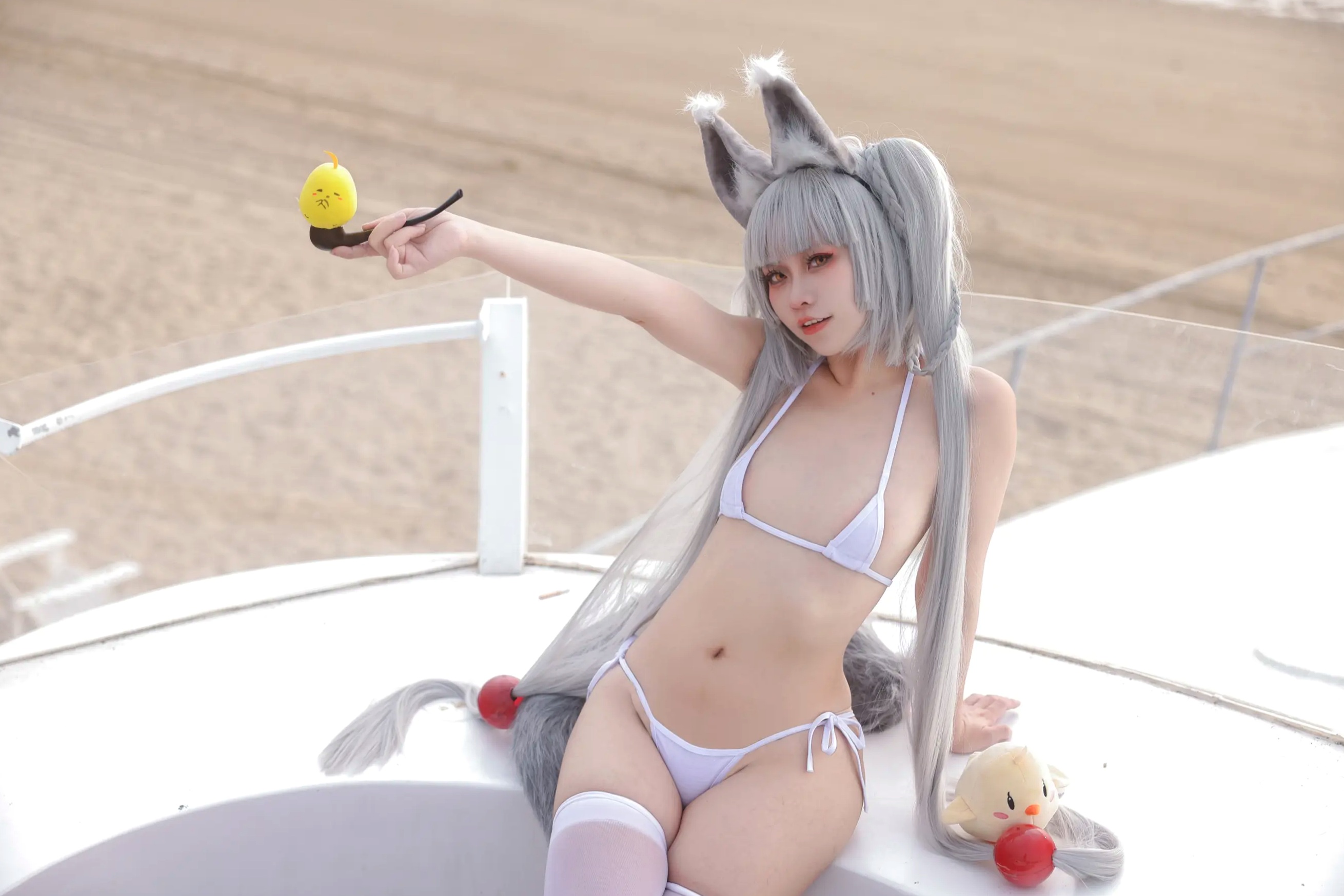 Gallery - G44不会受伤 - 碧蓝航线 朝凪 泳装比基尼性感诱惑角色扮演 [31P]性感诱惑比基尼角色扮演美臀 女神私房照_秀色女神 - image 3