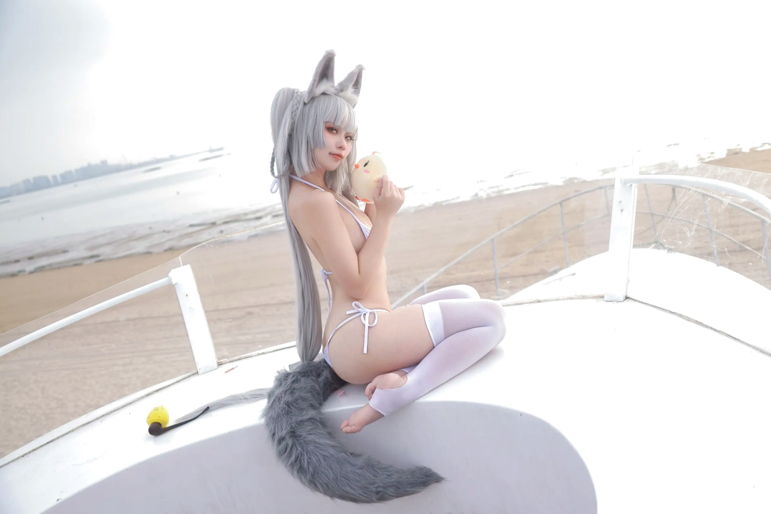 Gallery - G44不会受伤 - 碧蓝航线 朝凪 泳装比基尼性感诱惑角色扮演 [31P]性感诱惑比基尼角色扮演美臀 女神私房照_秀色女神 - image 7
