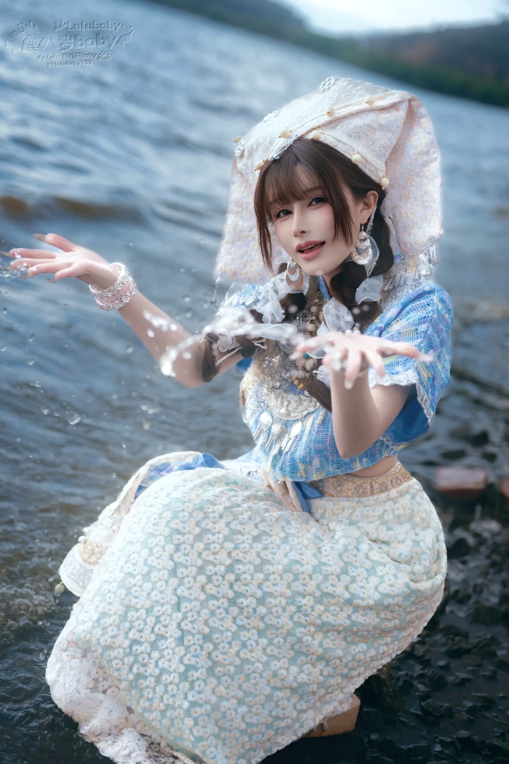 Gallery - 鹿八岁 壮族风情唯美湖畔写真秀清纯户外清新女神 女神私房照_秀色女神 - image 9
