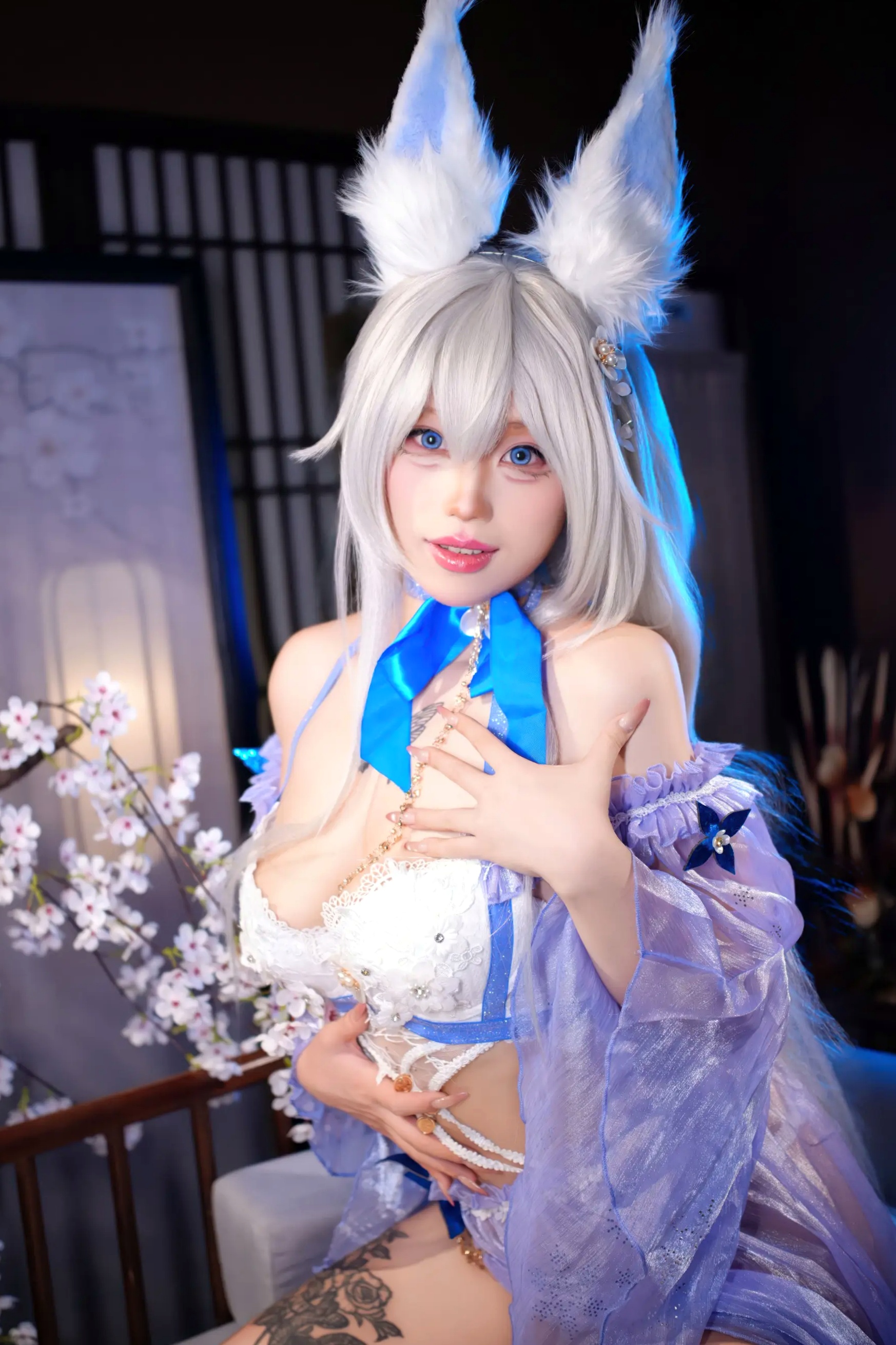 叉烧hibiki - 碧蓝航线 信浓 樱花私房大尺度角色扮演性感美图 [101P]