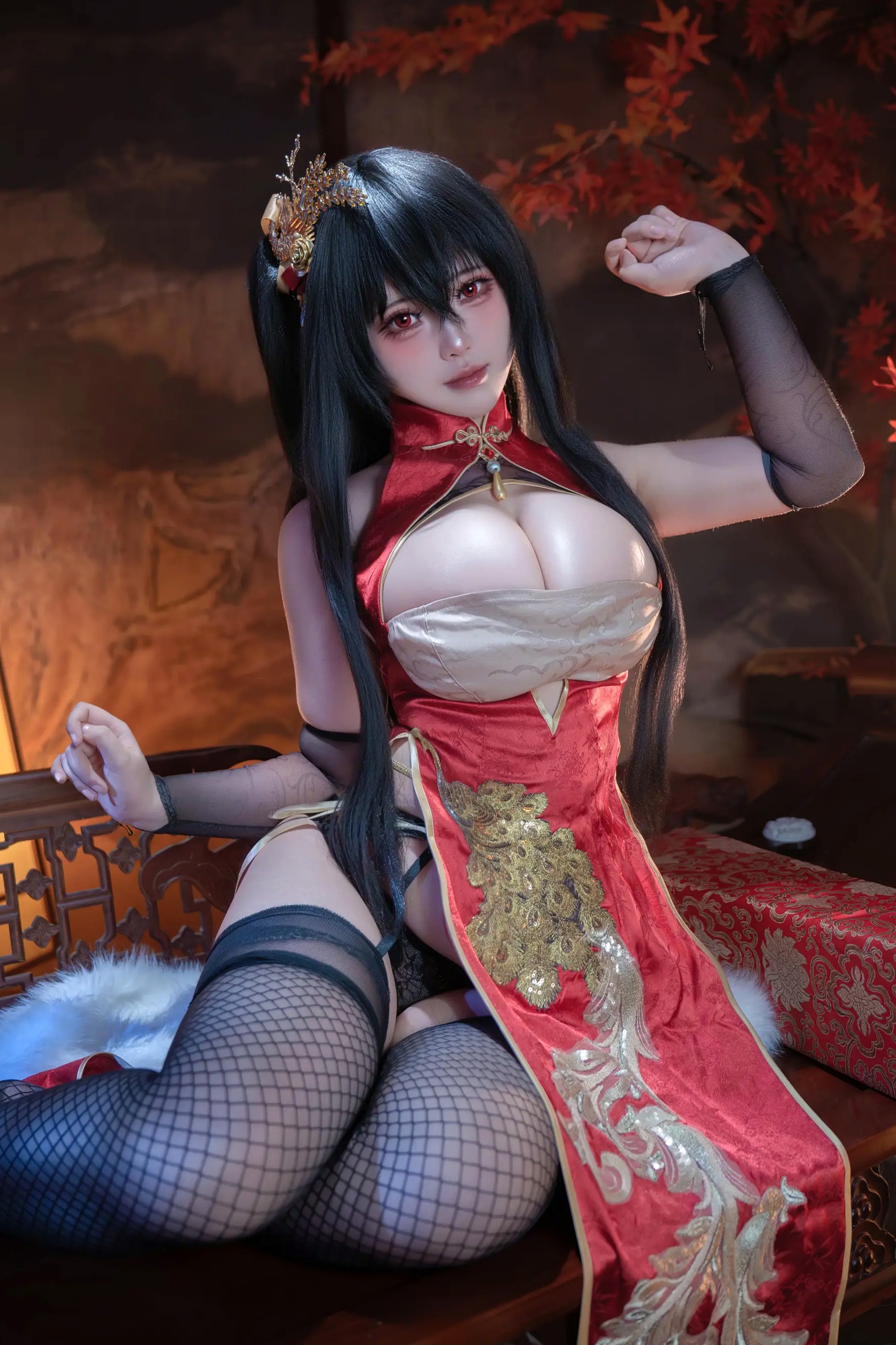 呙呙 - 大凤 新春旗袍私房大尺度黑丝美腿诱惑写真