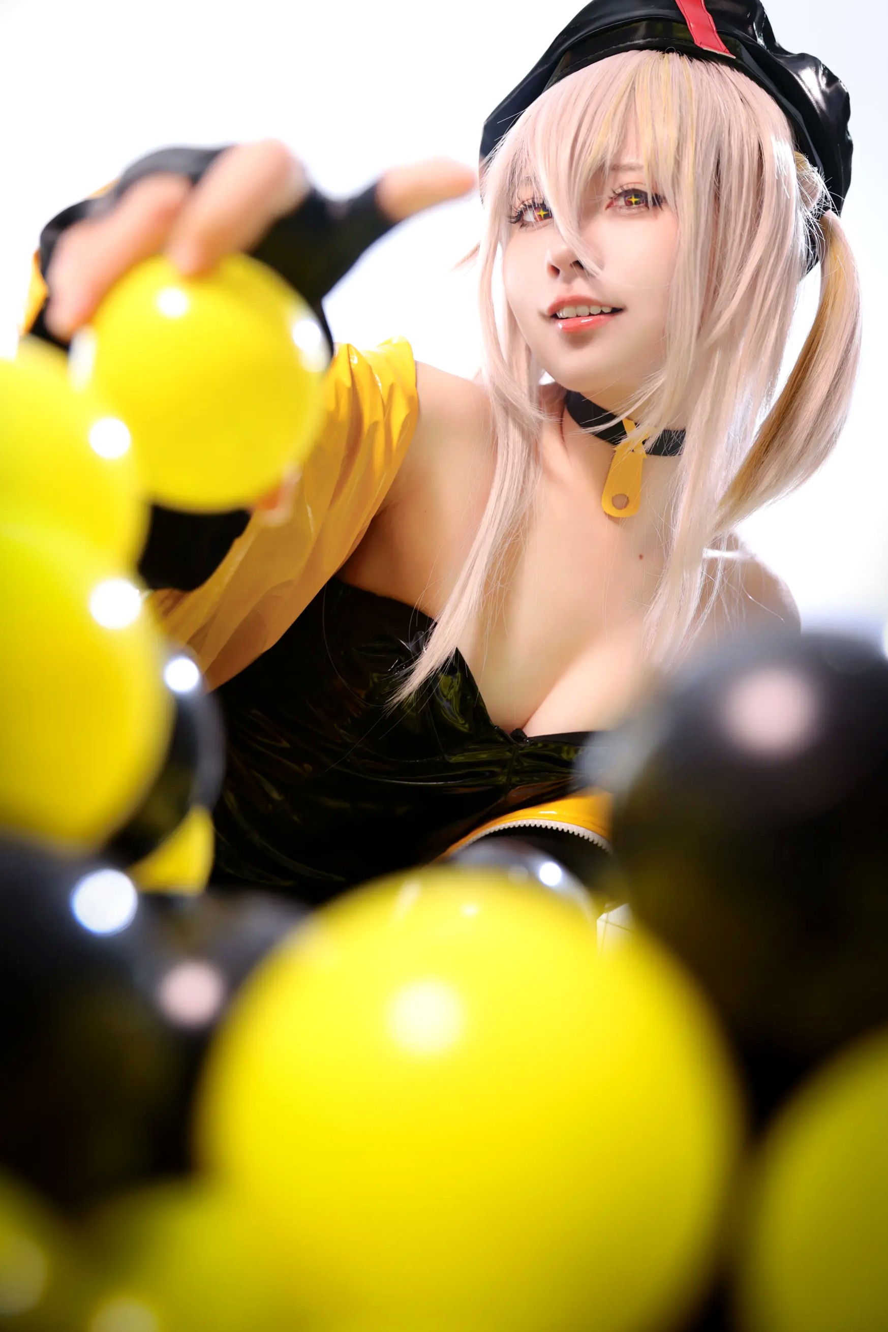 G44不会受伤 - rainbow 菜之花星 角色扮演 紧身皮衣 棒球棍诱惑写真 [30P]