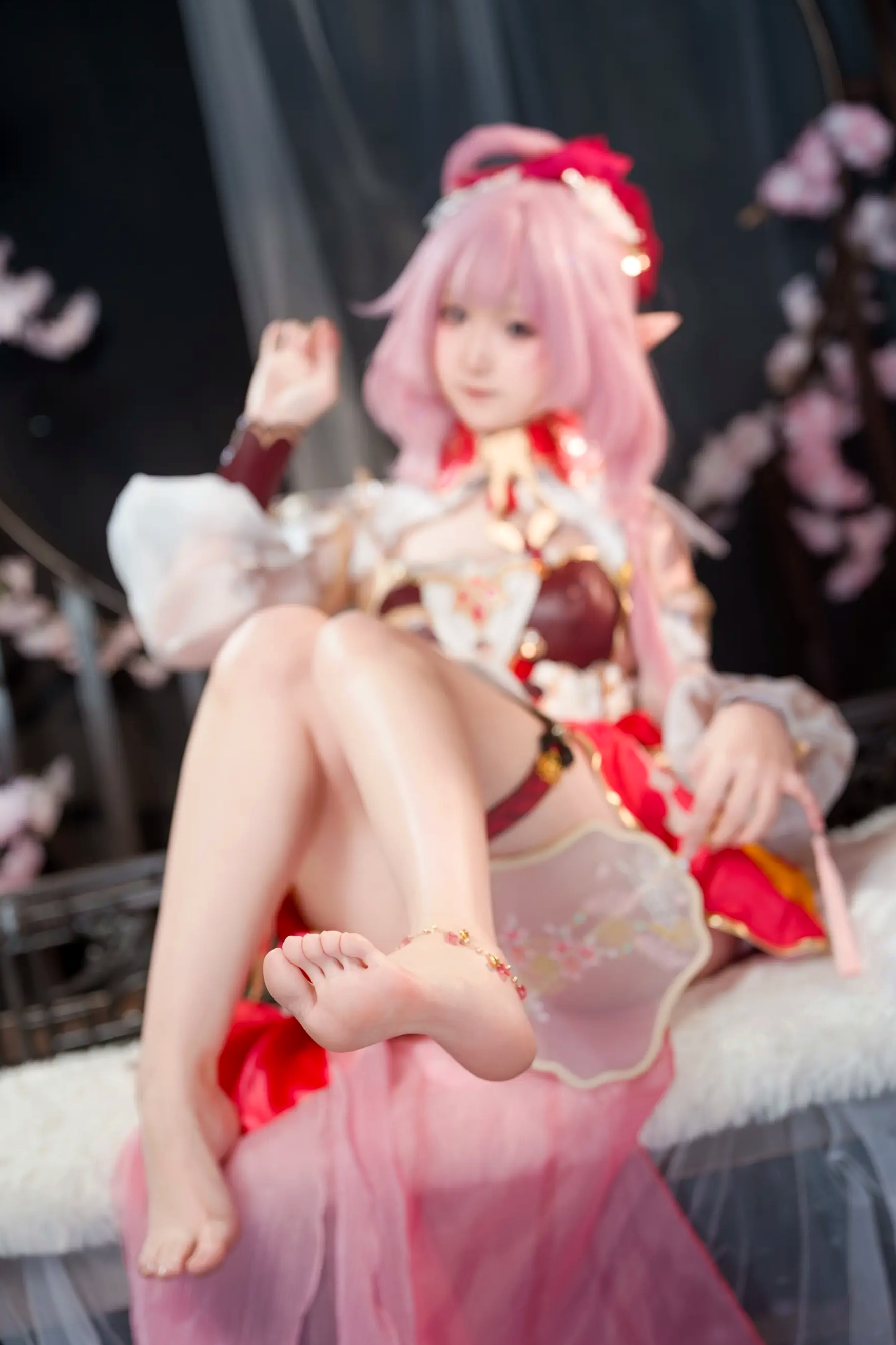 Sameki - 爱莉希雅的春好物语 桃花古风角色扮演COS写真集 [47P]