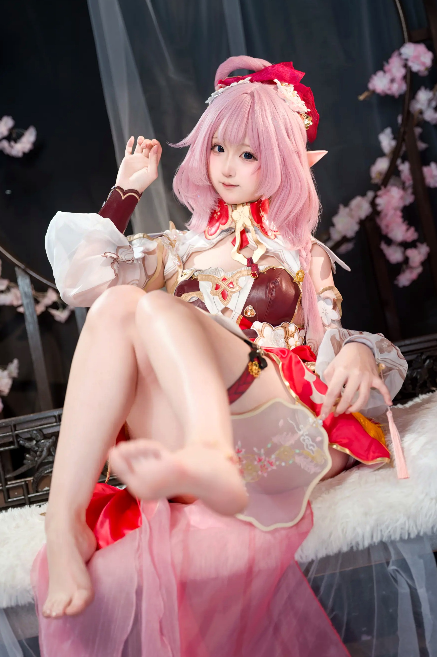 Sameki - 爱莉希雅的春好物语 桃花古风角色扮演COS写真集 [47P]