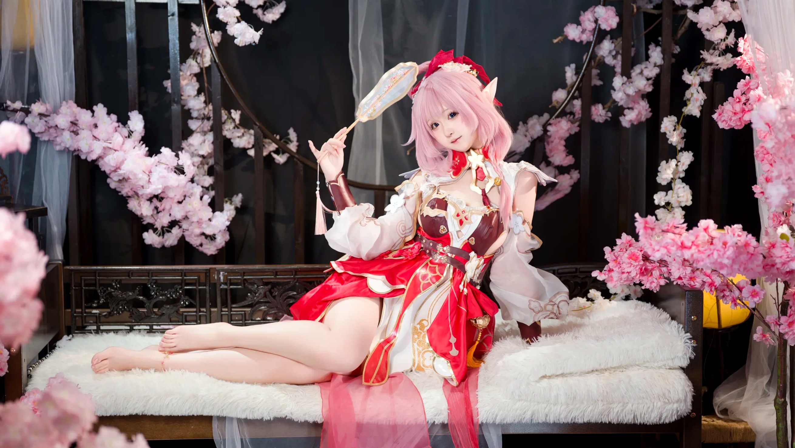 Sameki - 爱莉希雅的春好物语 桃花古风角色扮演COS写真集 [47P]