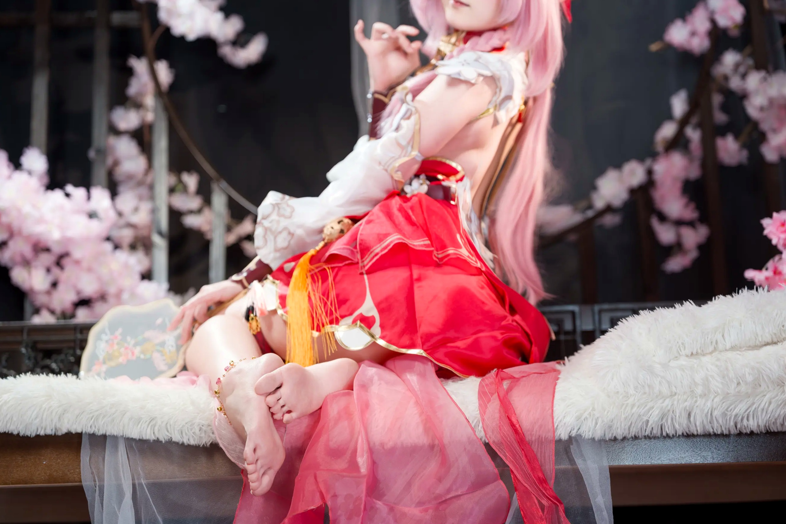 Sameki - 爱莉希雅的春好物语 桃花古风角色扮演COS写真集 [47P]