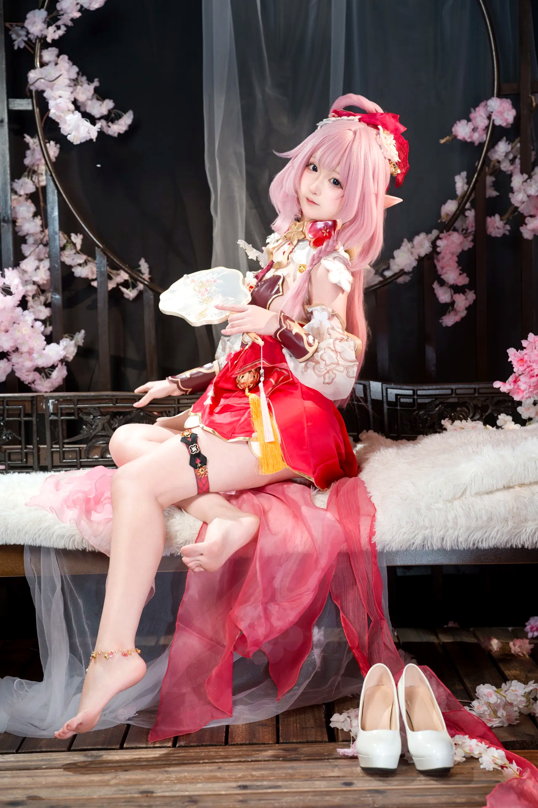 Sameki - 爱莉希雅的春好物语 桃花古风角色扮演COS写真集 [47P]