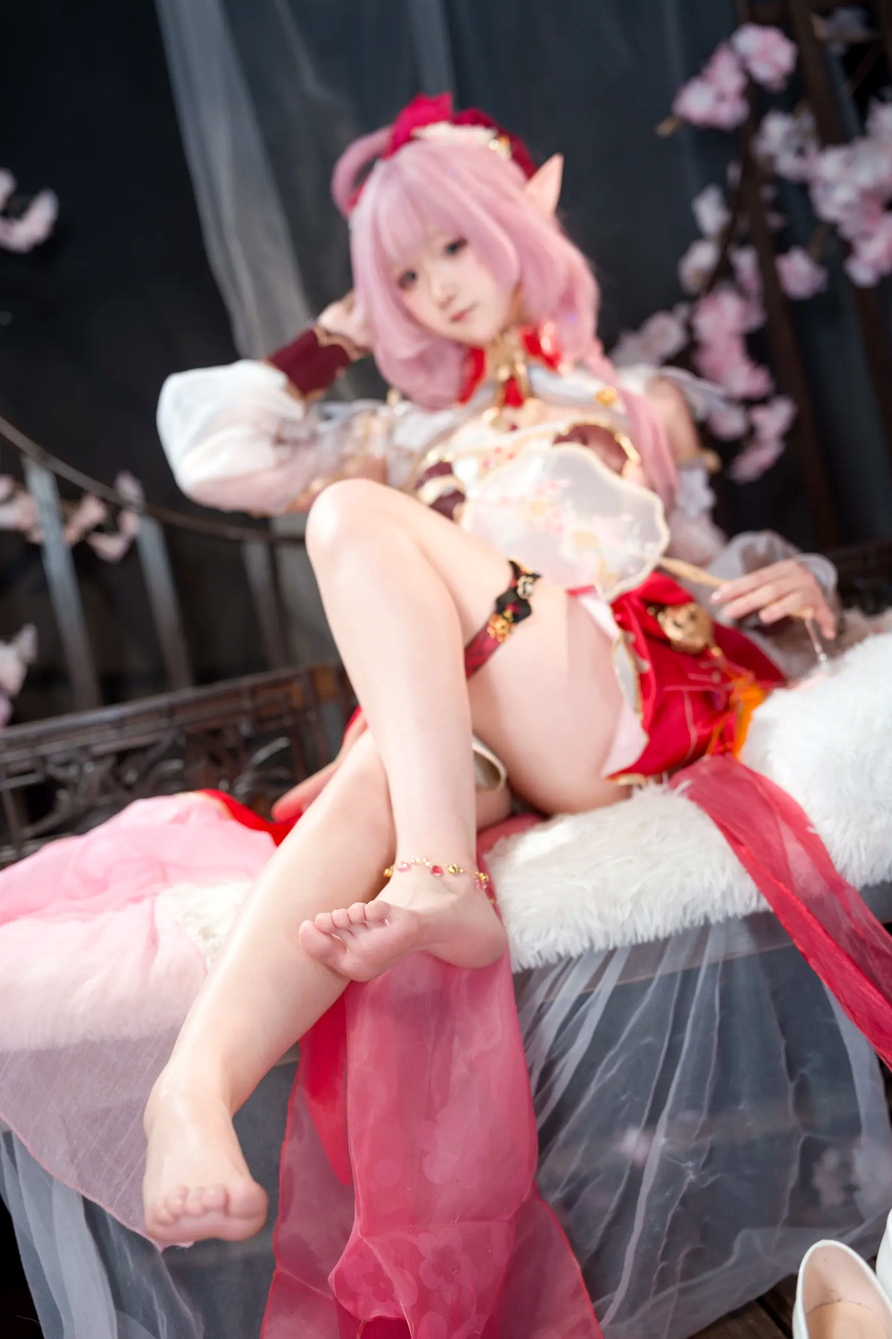 Sameki - 爱莉希雅的春好物语 桃花古风角色扮演COS写真集 [47P]